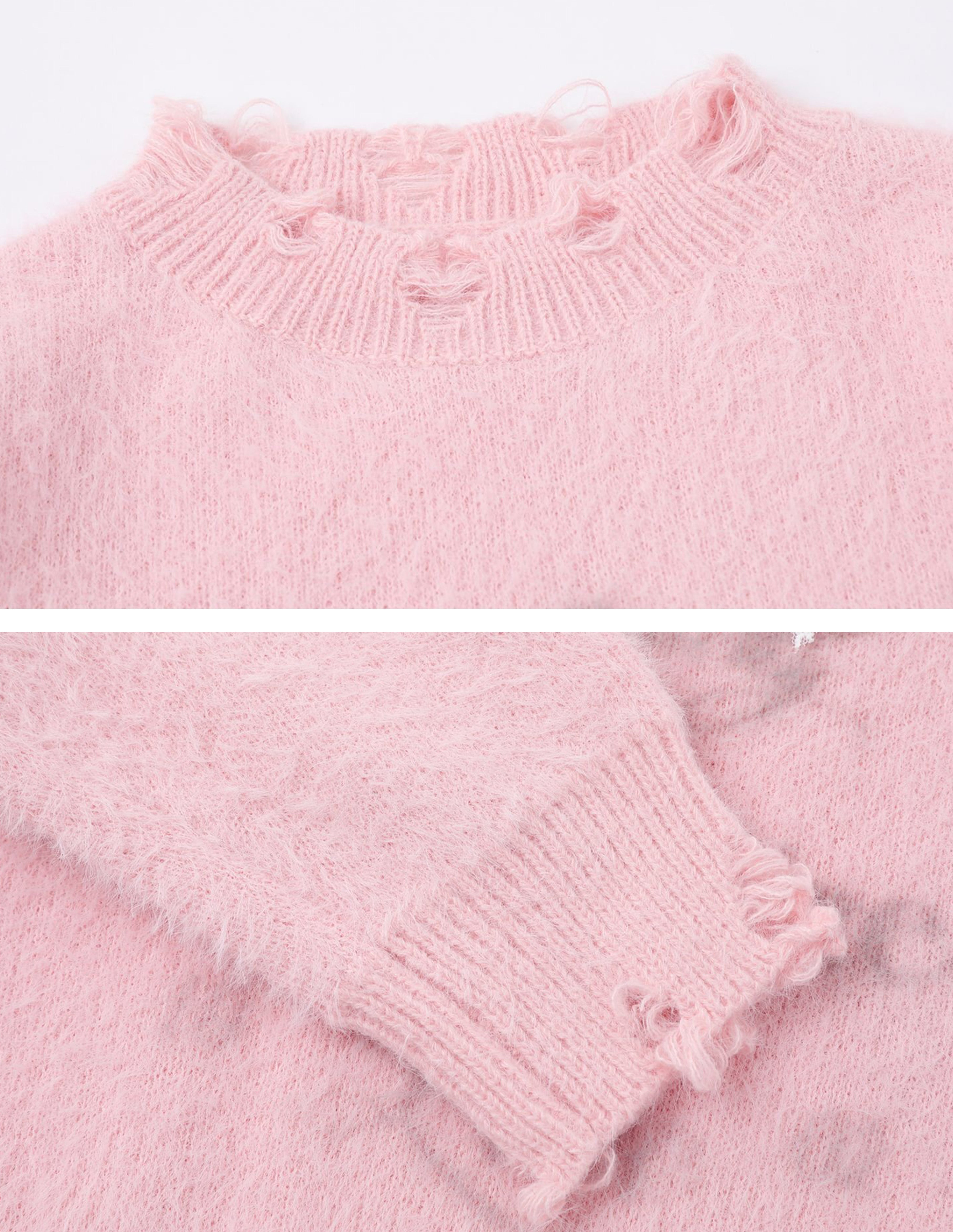 BAKYARDER 3D Bow Crewneck Pullover Sweater