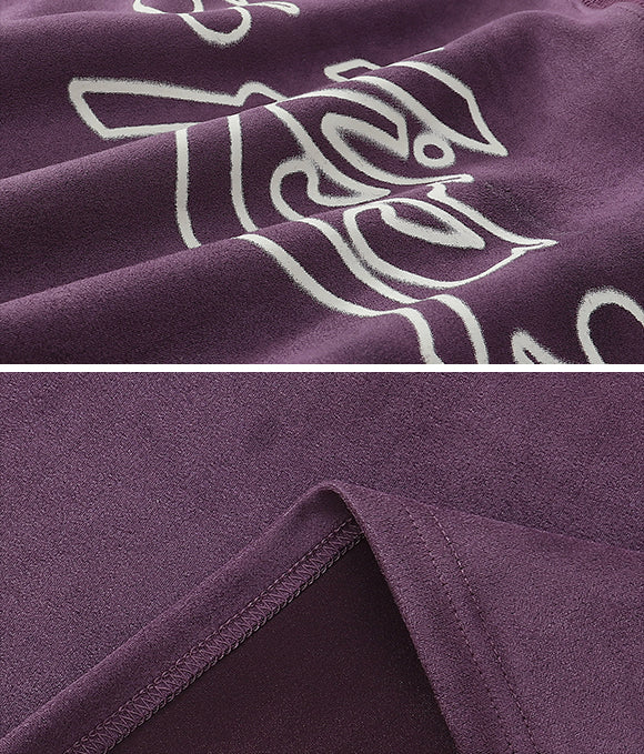 BAKYARDER Retro Letter Print Detachable Vest T-Shirt