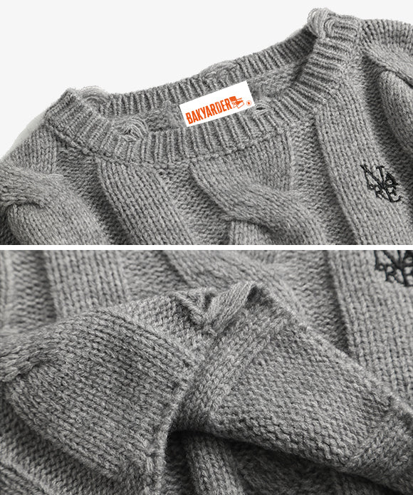 BAKYARDER Short Crop Top Knit Sweater