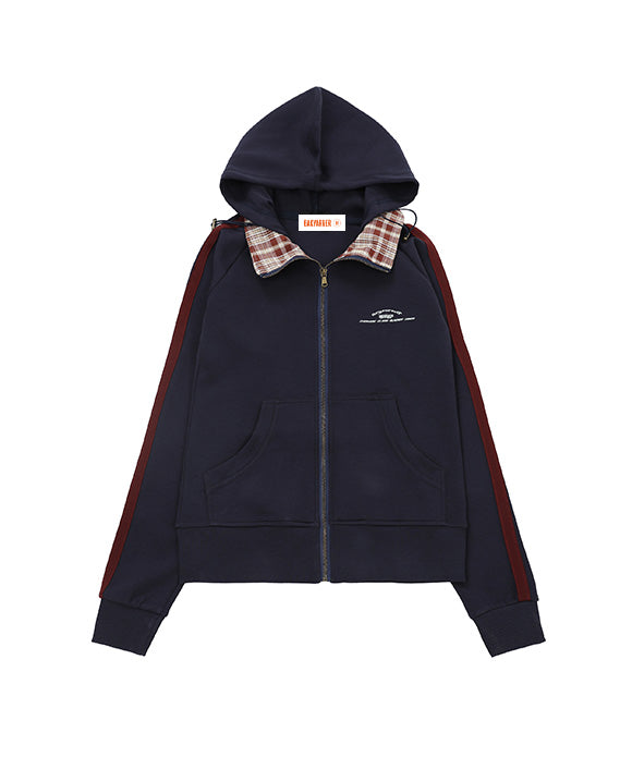 BAKYARDER Vintage Plaid Hoodie Jacket