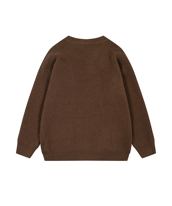 BAKYARDER Simple Striped Cardigan Sweater