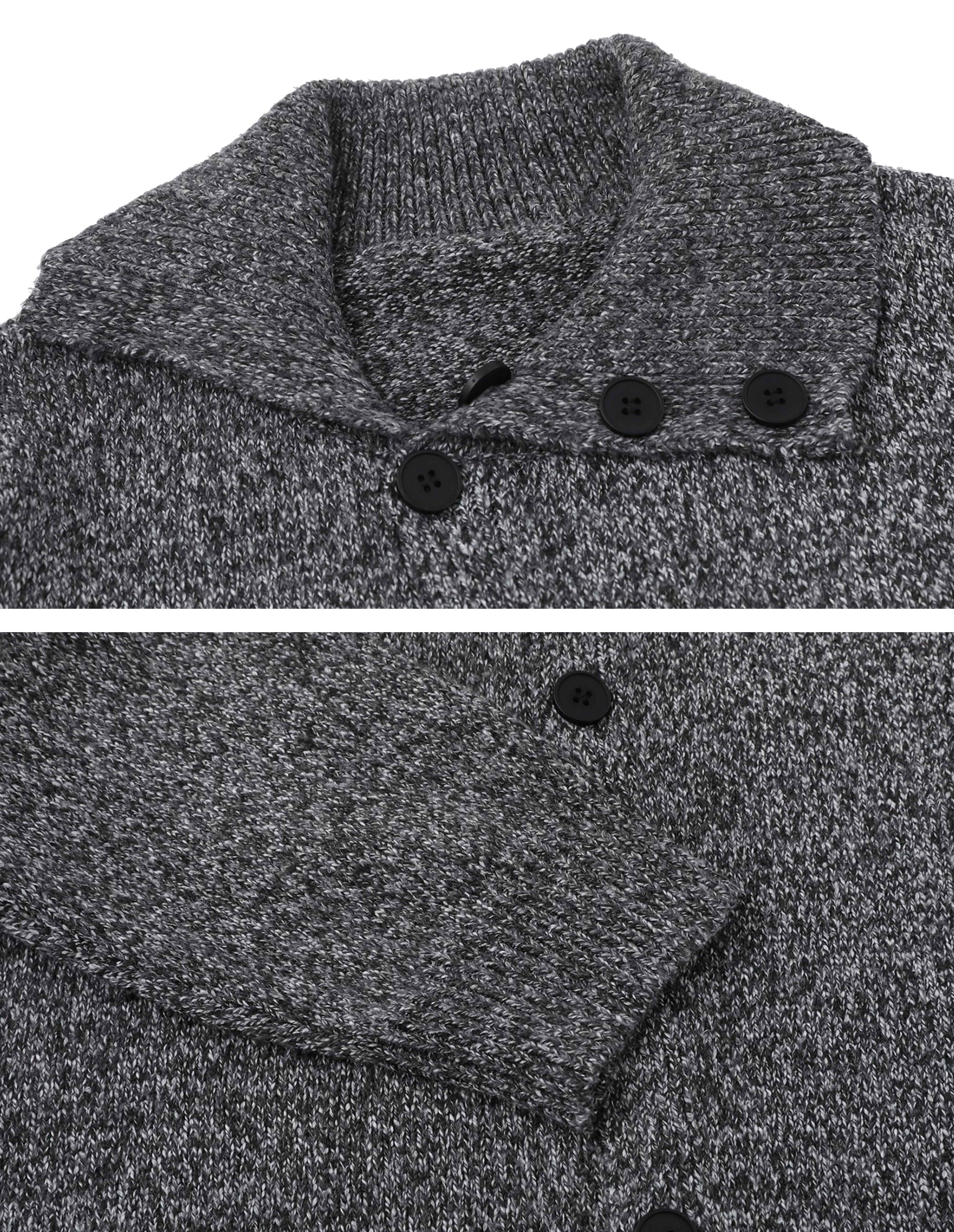 BAKYARDER Vintage Lapel Knit Cardigan