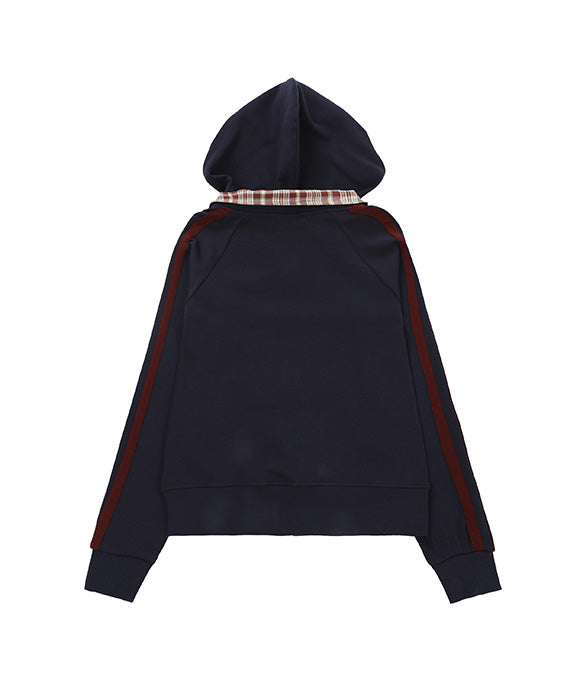 BAKYARDER Vintage Plaid Hoodie Jacket