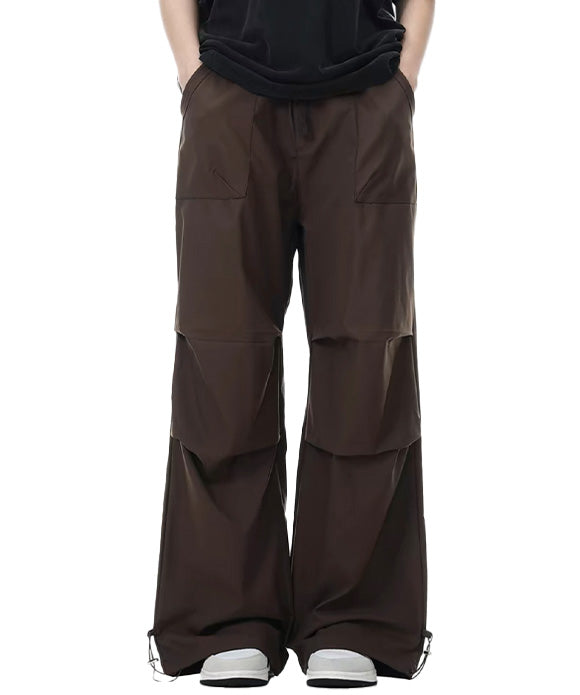 BAKYARDER Vintage Wide-Leg Pleated Cargo Pants