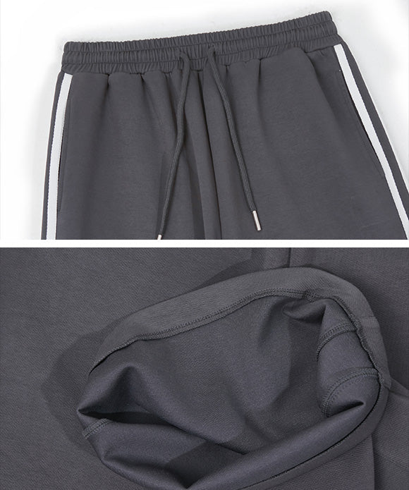 BAKYARDER Vintage Striped Pleated Wide-Leg Sweatpants