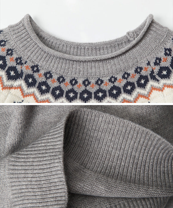 BAKYARDER  Vintage Dog Jacquard Sweater