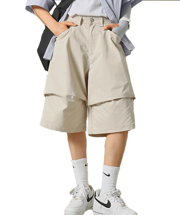 BAKYARDER Vintage Pleated Cropped Pants