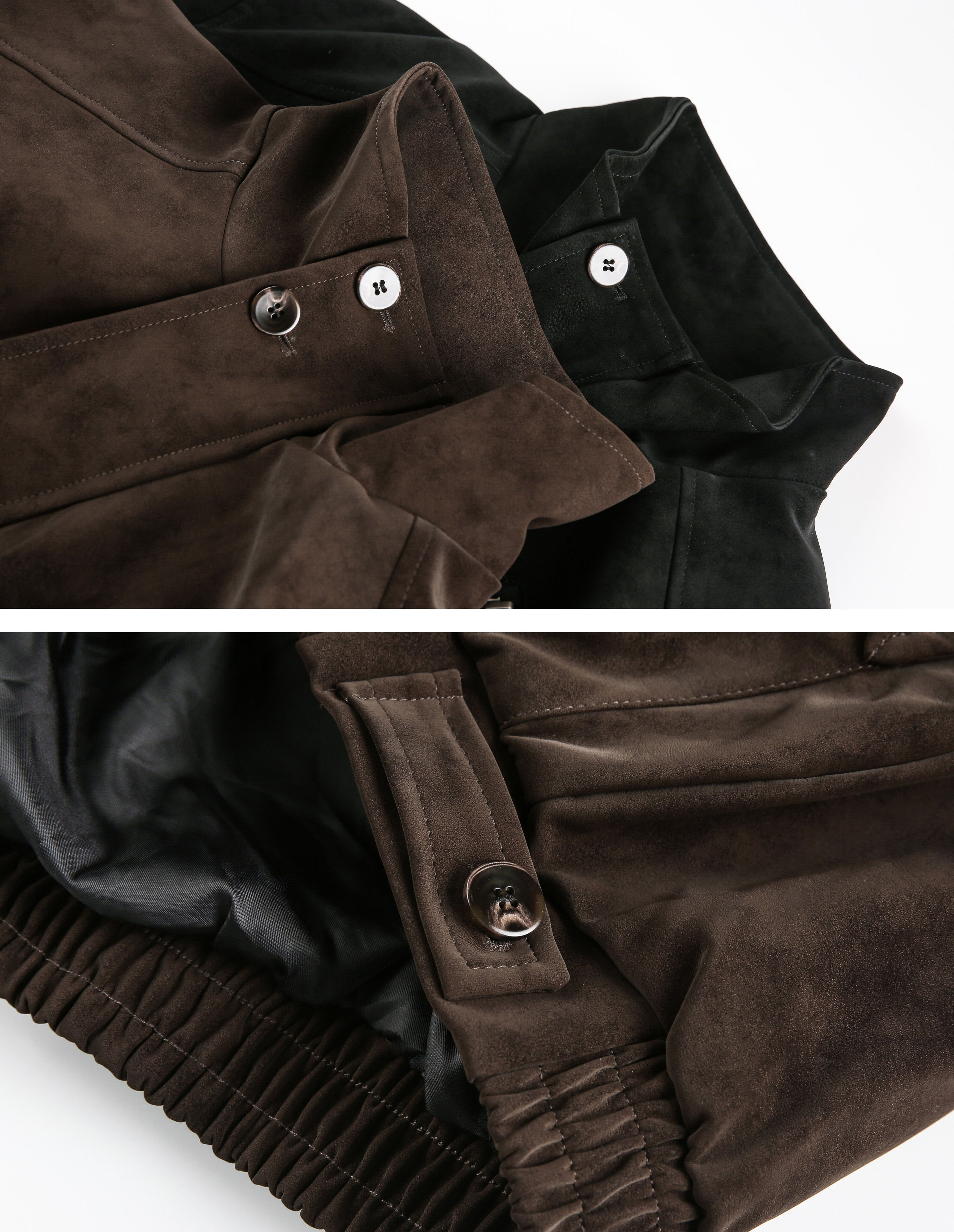 BAKYARDER 3D Panel Zip Pocket Moto PU Leather Jacket