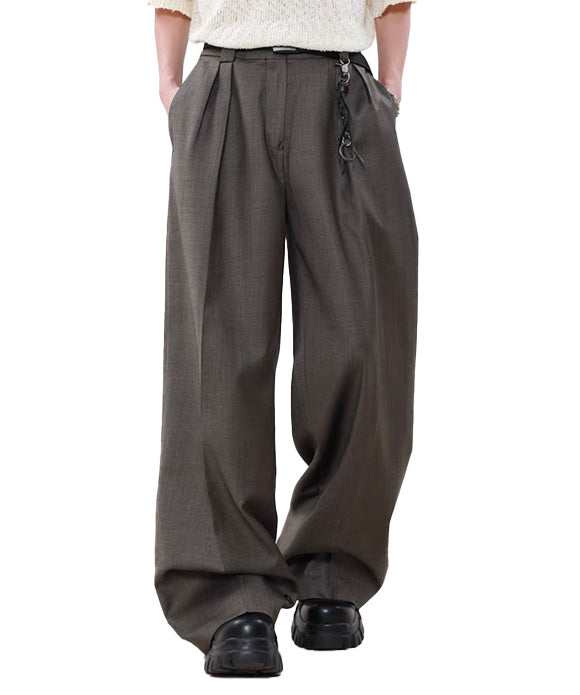 BAKYARDER Vintage Pleated Minimalist Casual Pants
