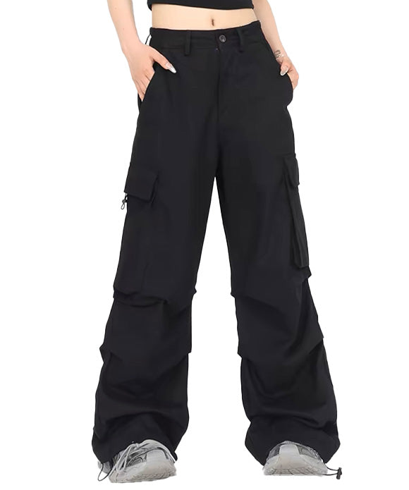 BAKYARDER Wrinkled Utility Pants with Large Pockets
