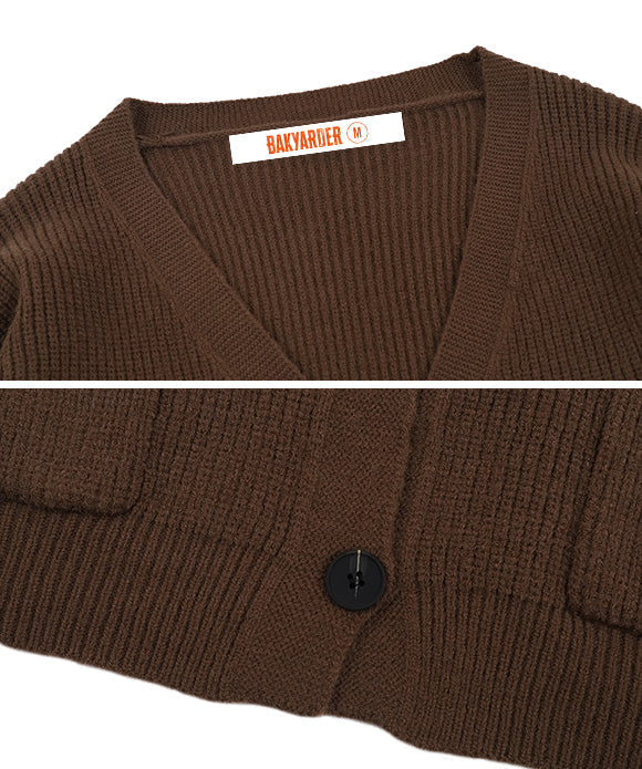 BAKYARDER Simple Striped Cardigan Sweater