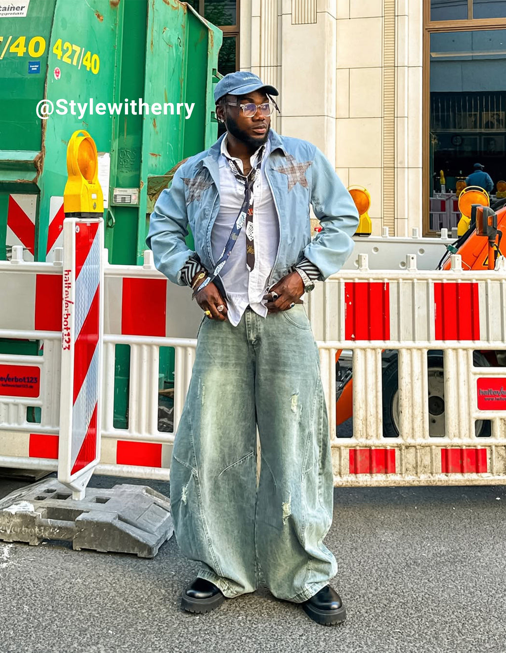 BAKYARDER Vintage Star Patch Jacket