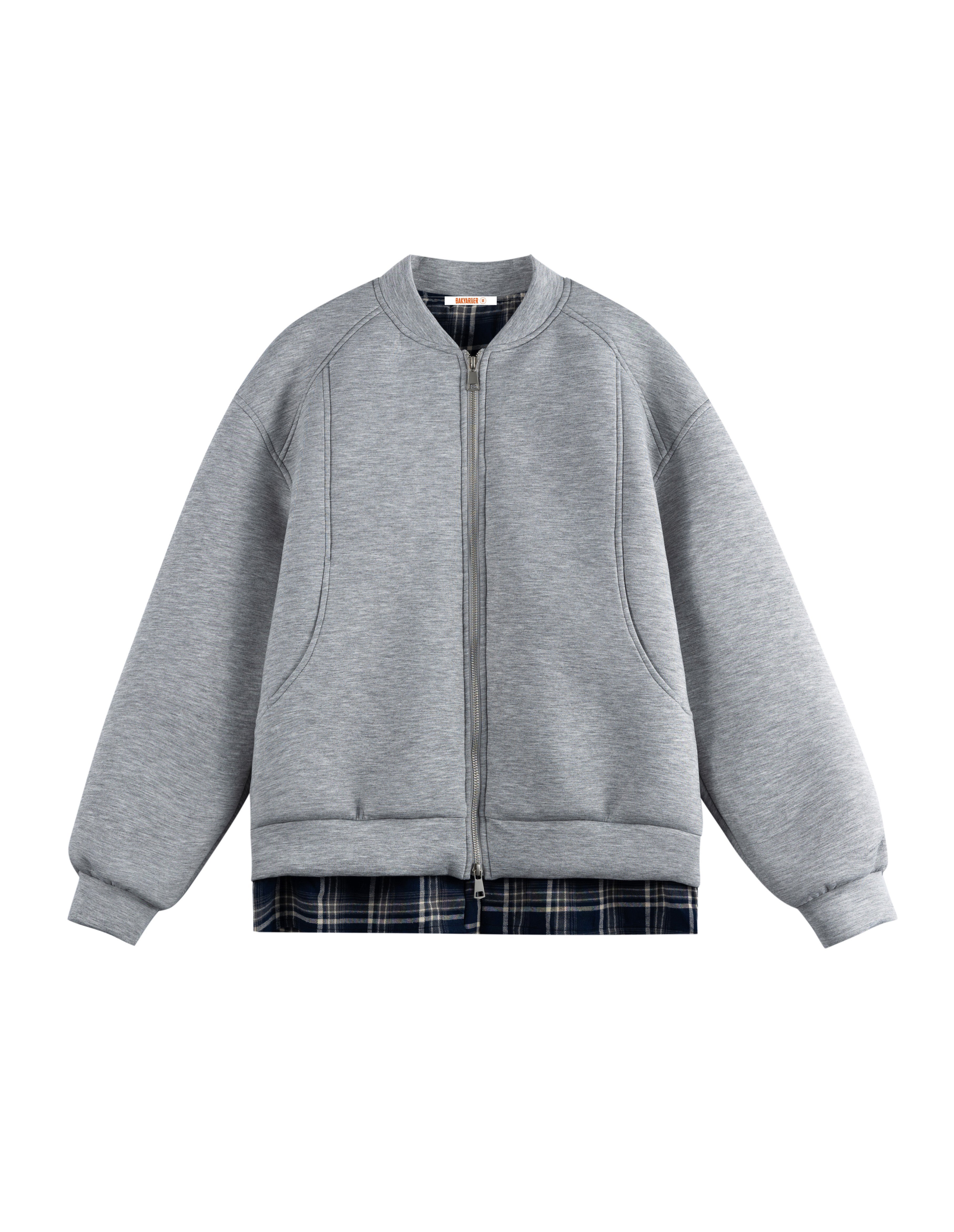 BAKYARDER Color Block Patchwork Fake Two-Piece Cargo Jacket