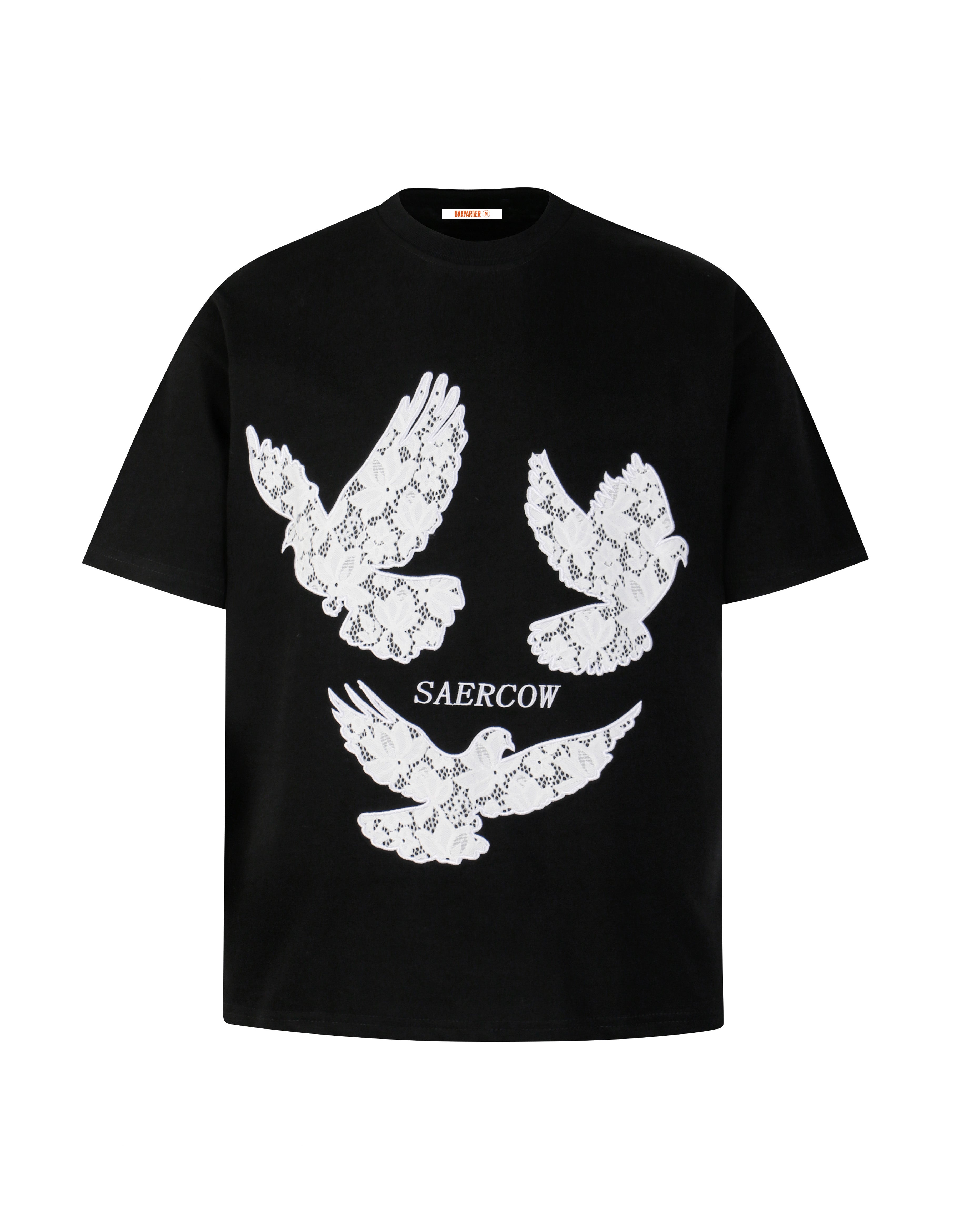 BAKYARDER Peace Dove Embroidered T-Shirt