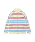 BAKYARDER Rainbow Striped Zip-up Cardigan