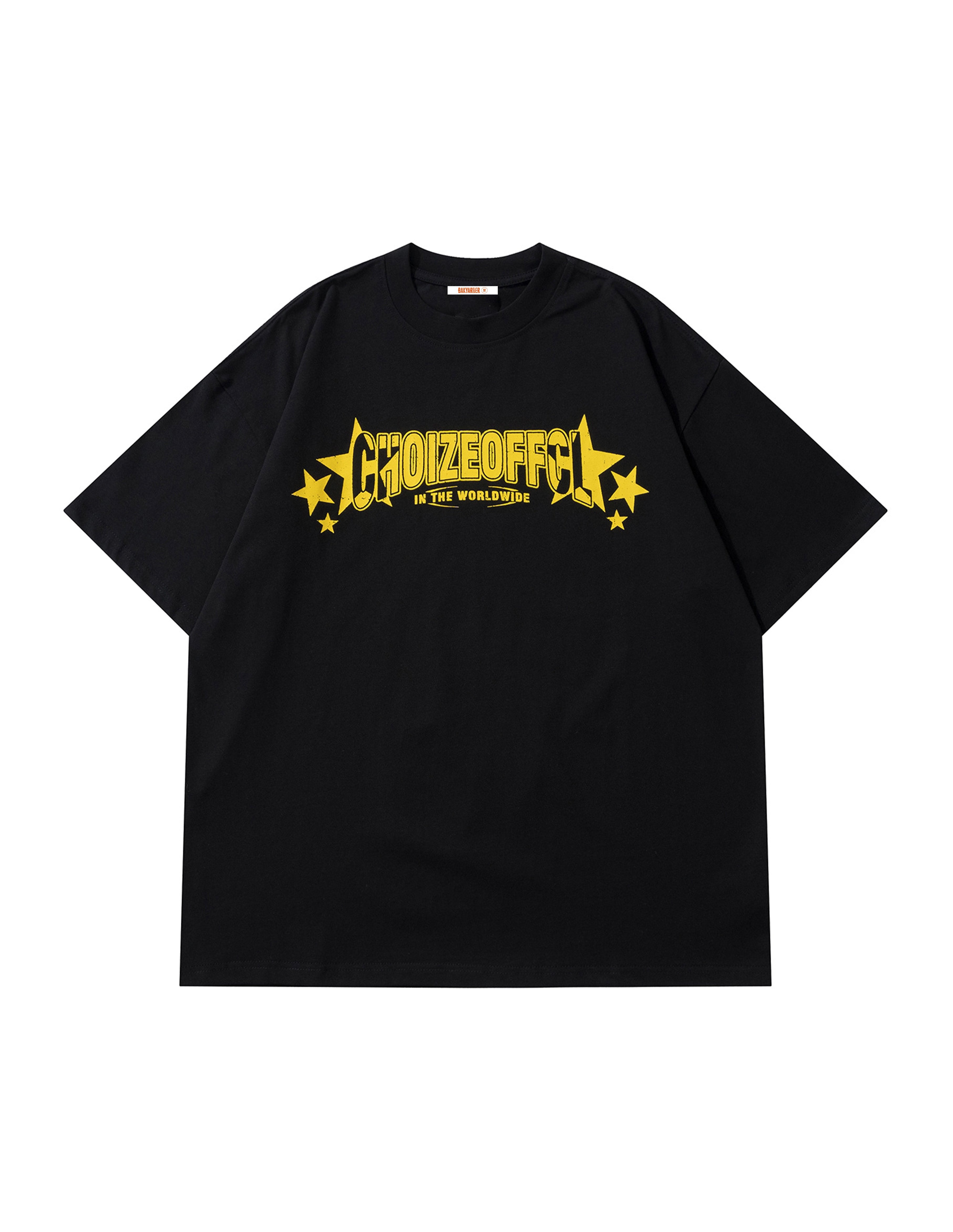 BAKYARDER Star Print Colorblock T-Shirt