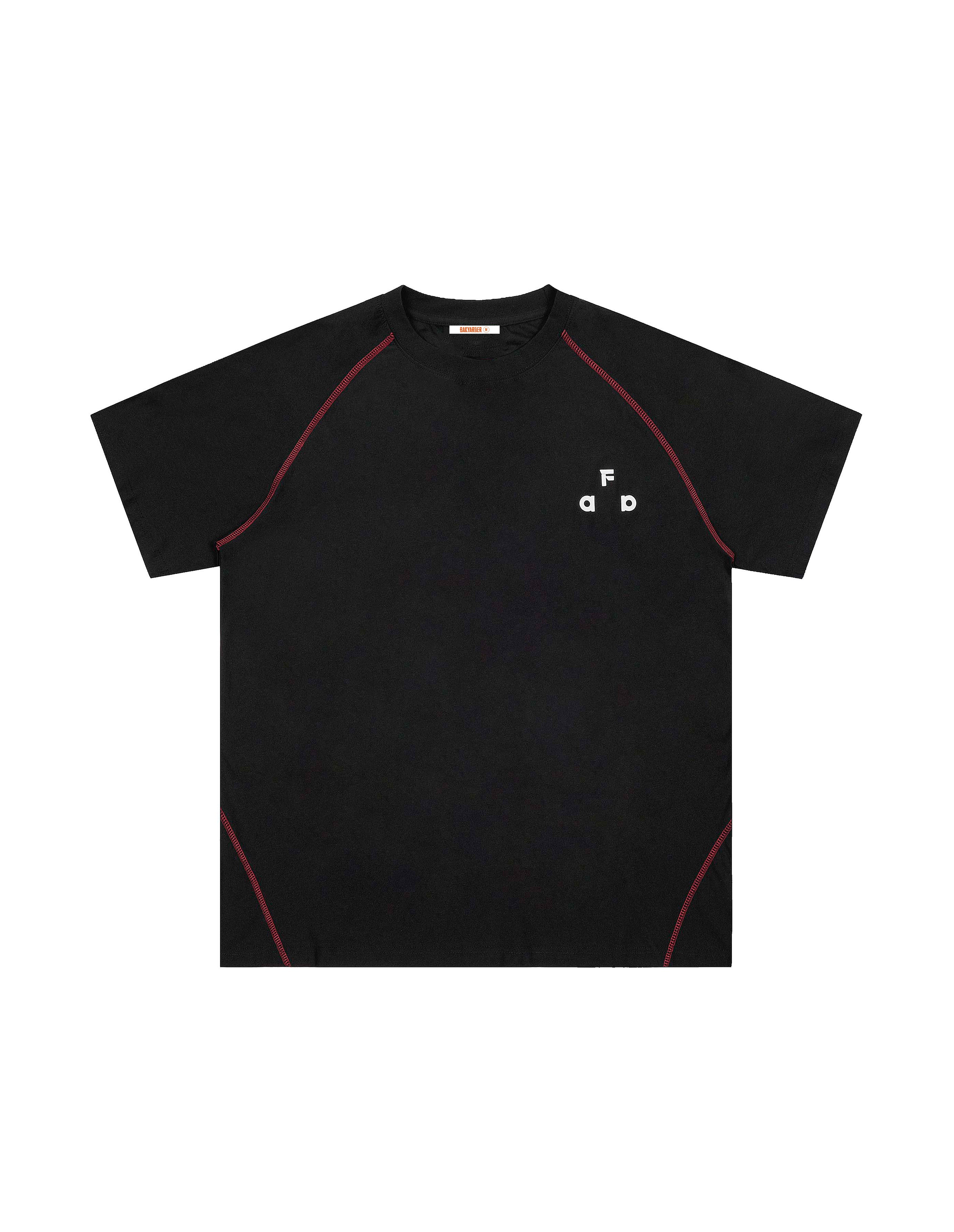 BAKYARDER Streetwear Color-Block Letter Print T-Shirt