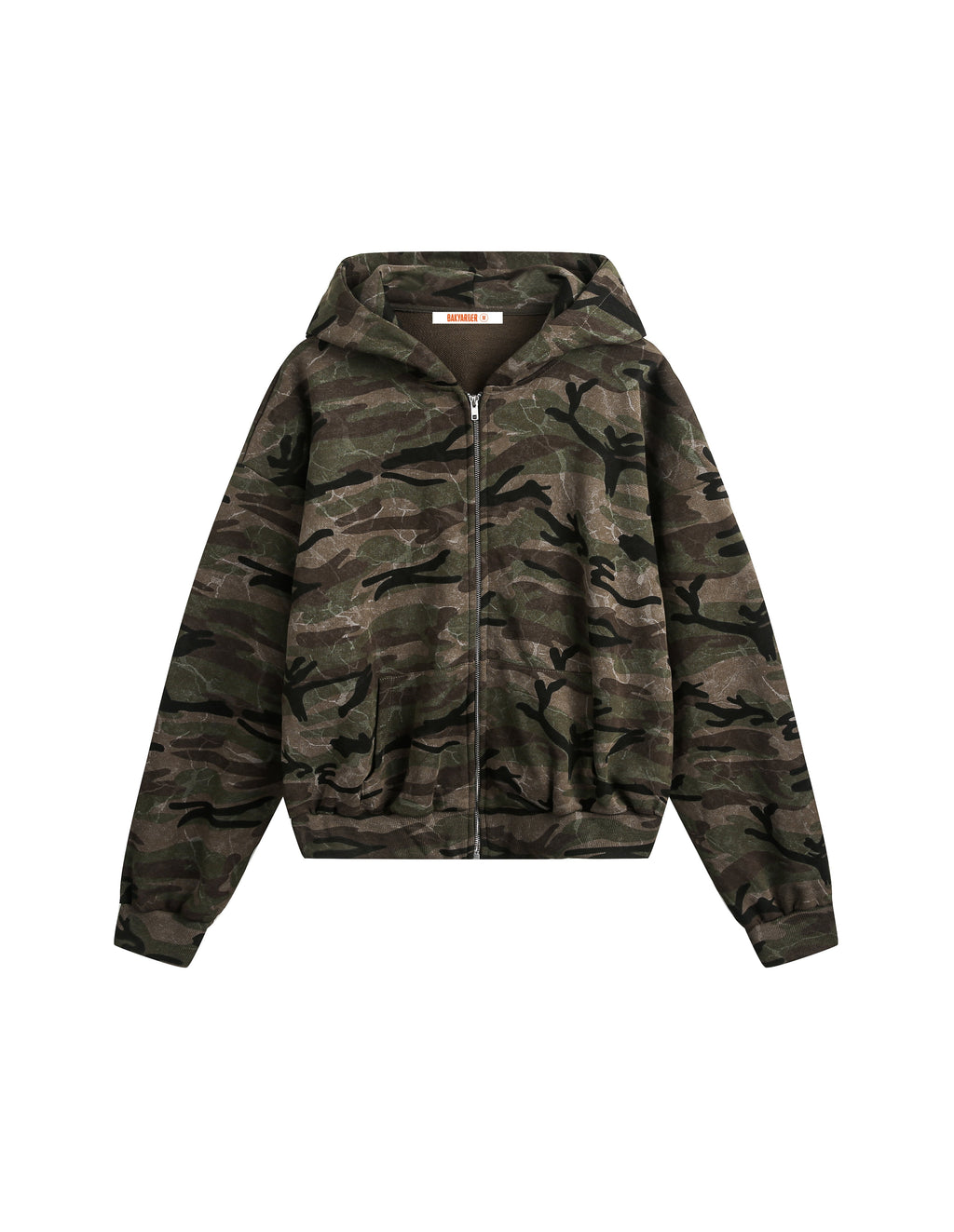 BAKYARDER Vintage Camouflage Hoodie Jacket
