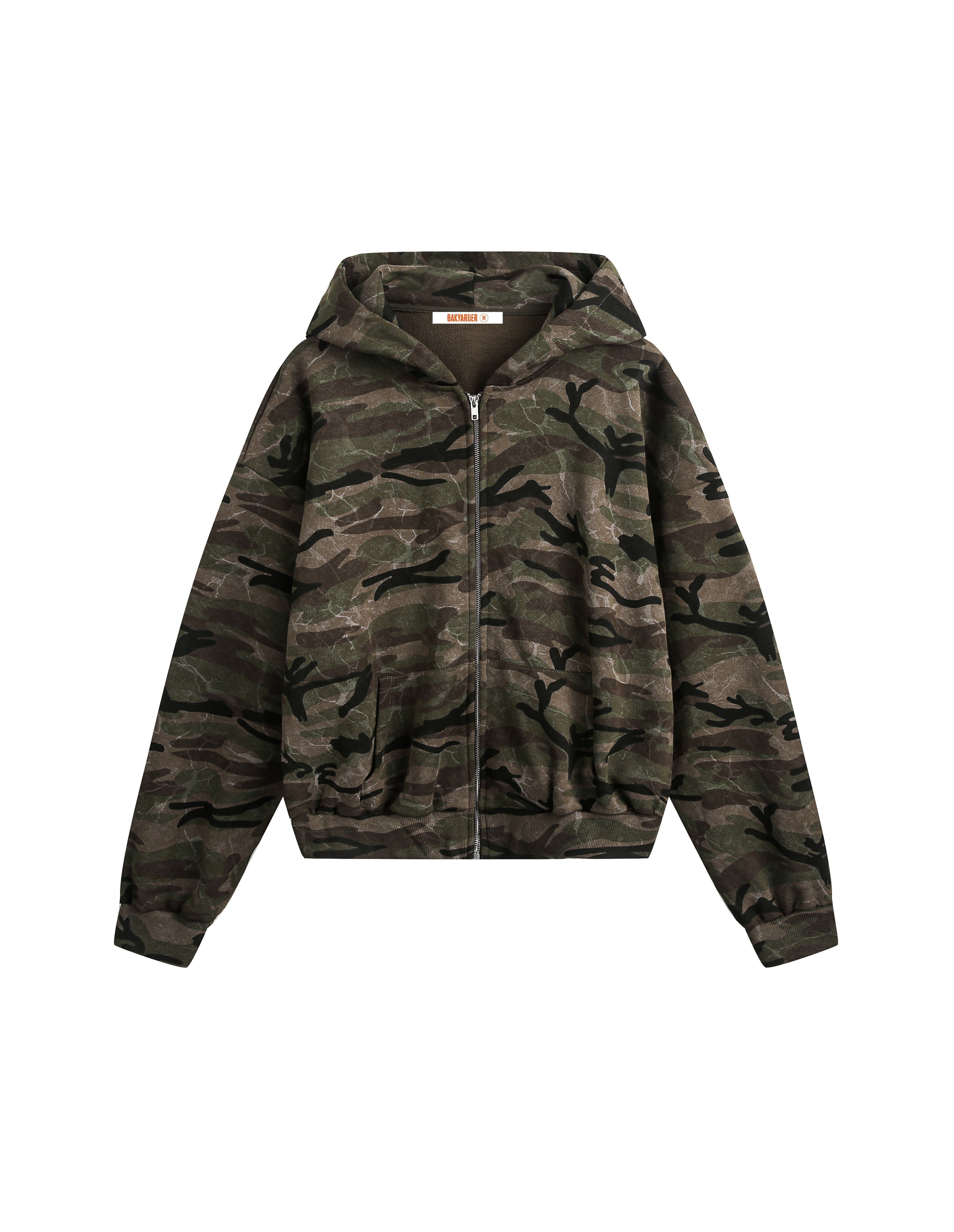 BAKYARDER Vintage Camouflage Hoodie Jacket