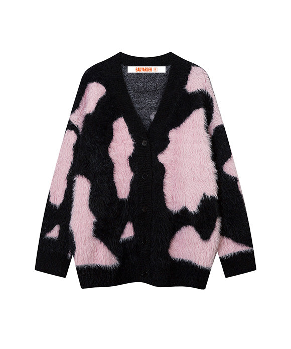 BAKYARDER Vintage Colorblock Cardigan Sweater