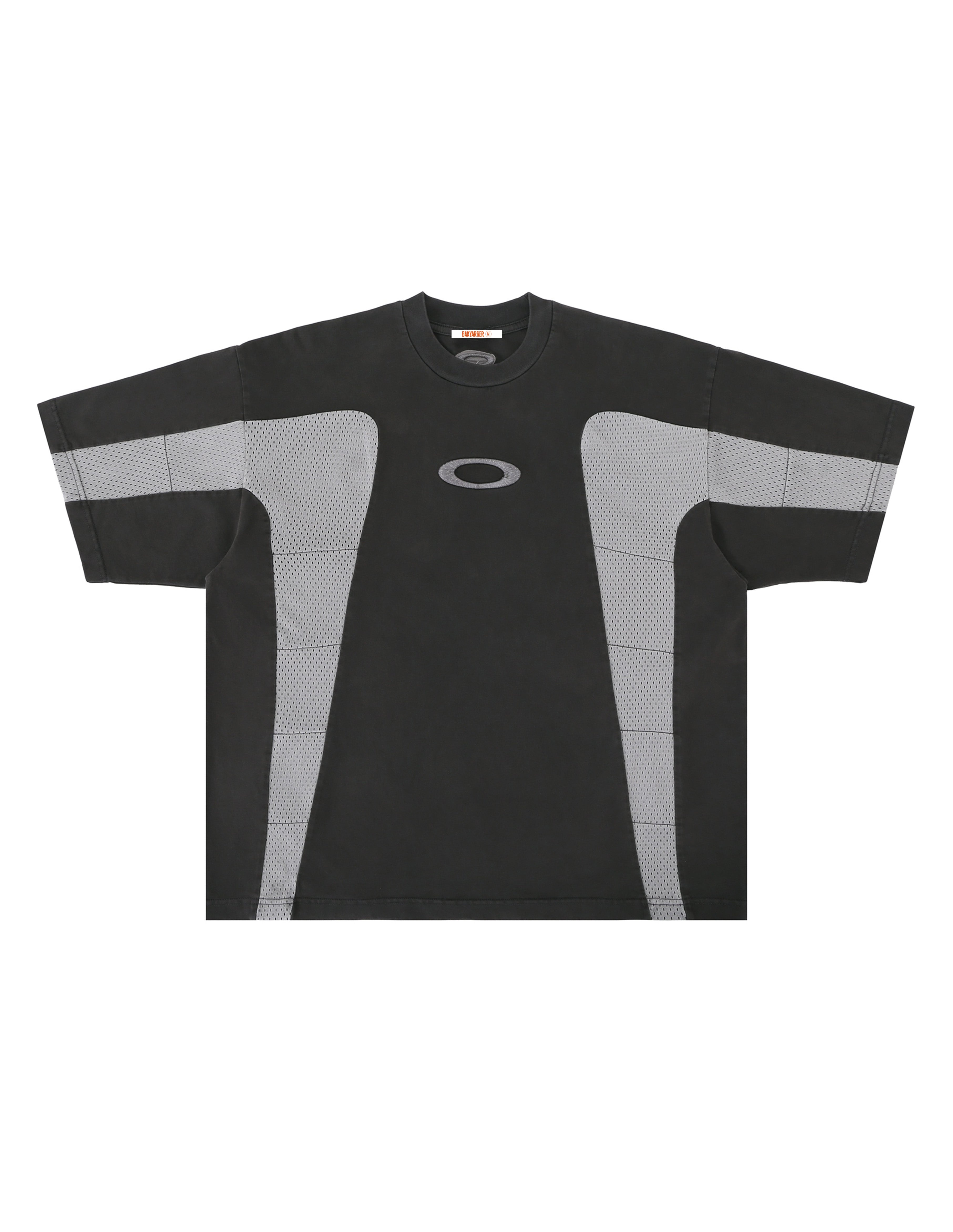 BAKYARDER Vintage Distressed Patchwork Mesh Breathable T-Shirt