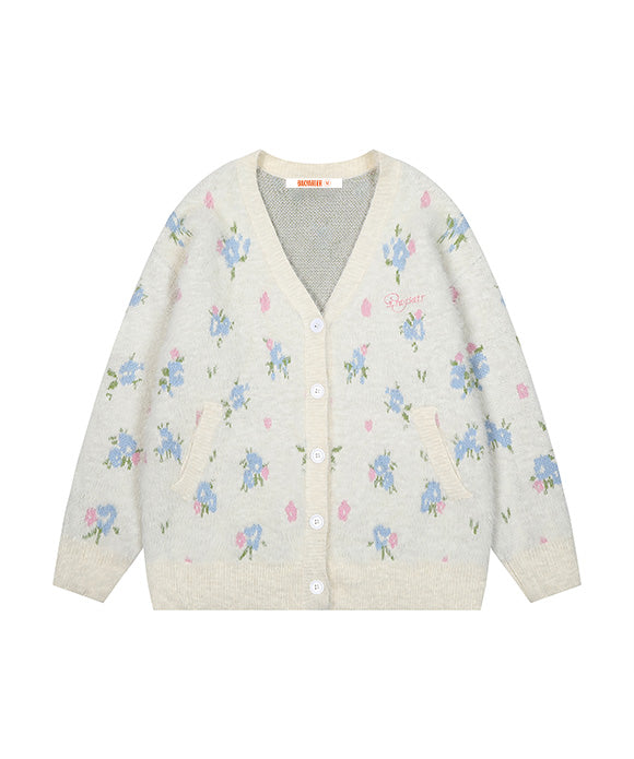 BAKYARDER Vintage Floral Academia Cardigan Sweater