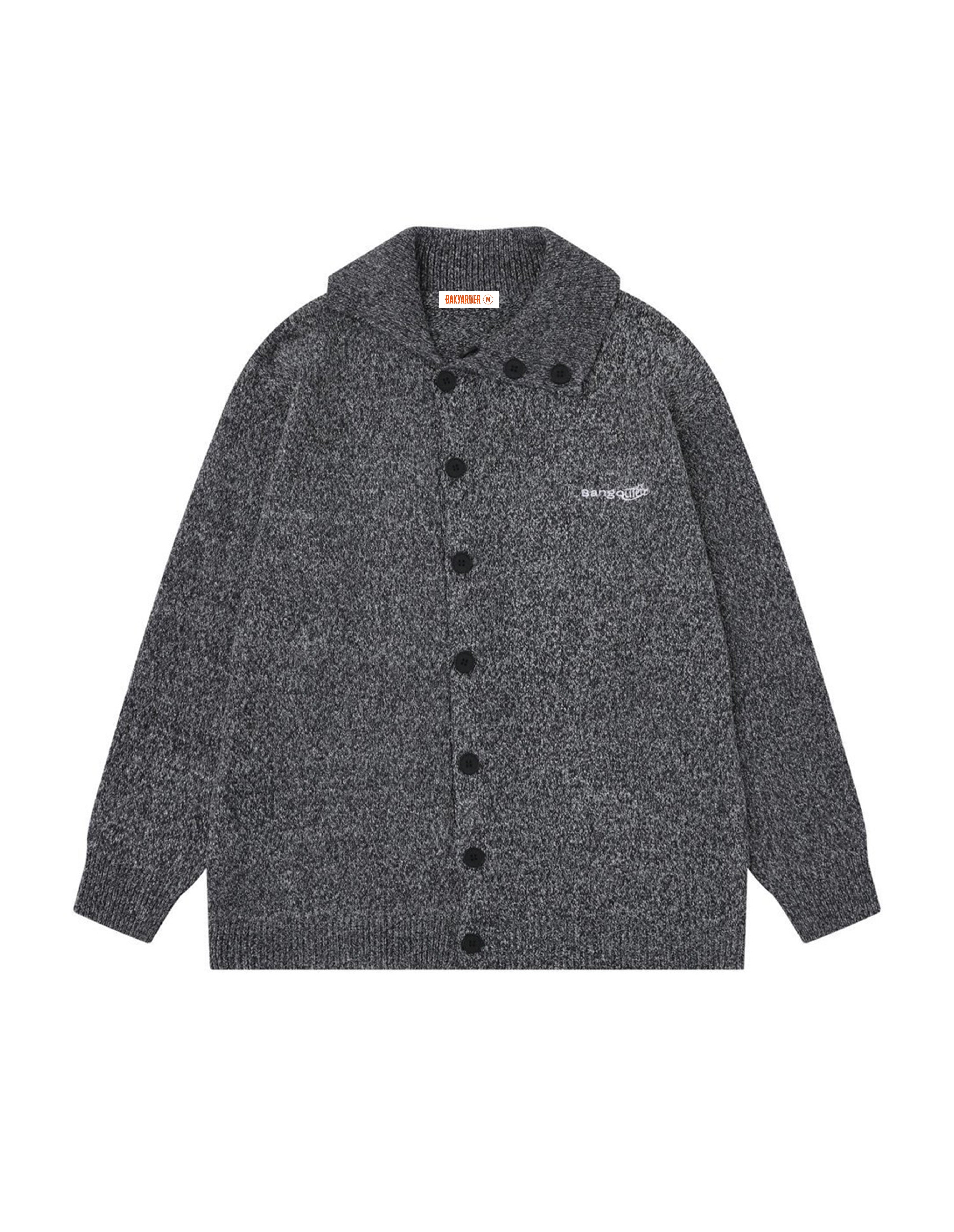 BAKYARDER Vintage Lapel Knit Cardigan