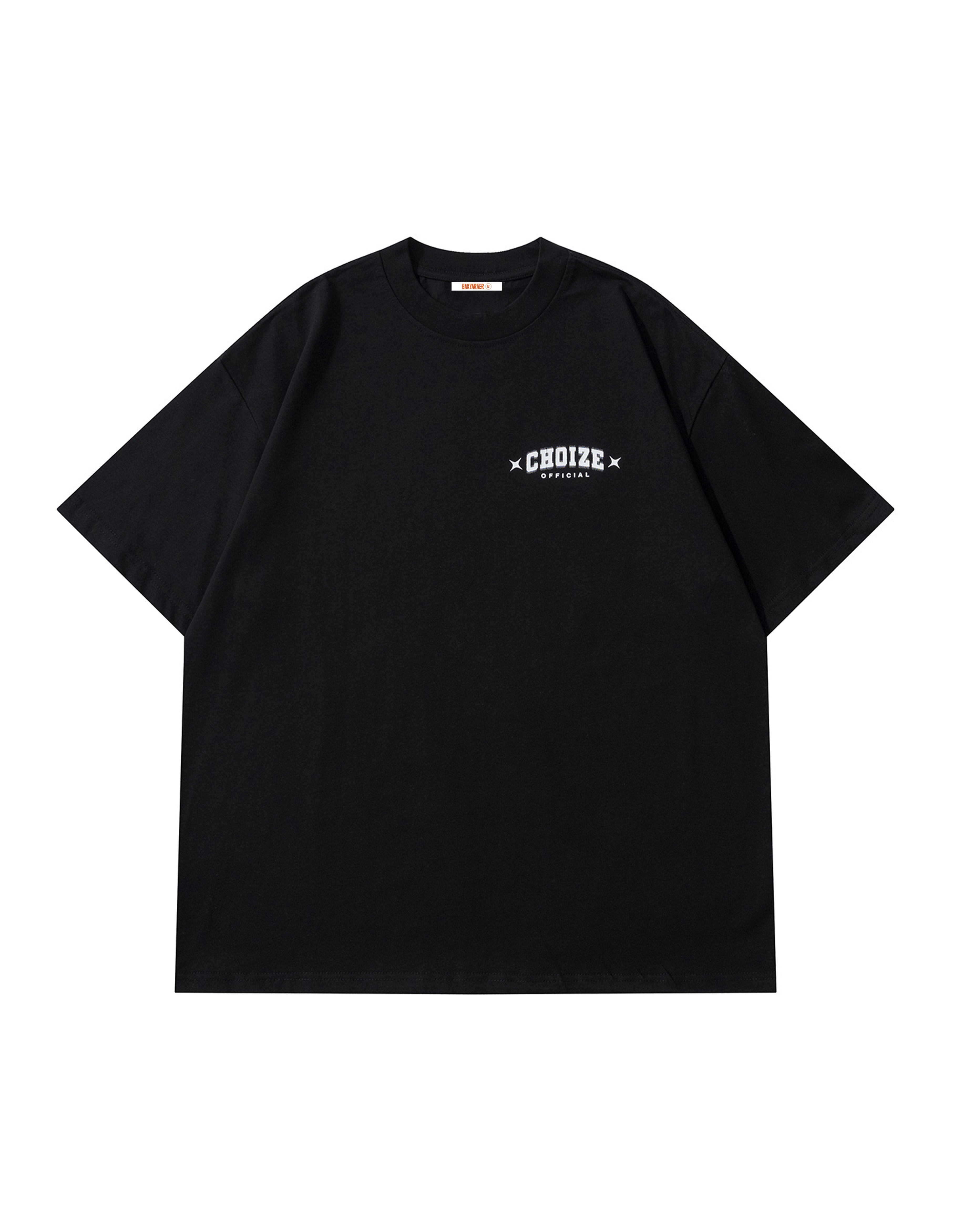 BAKYARDER Vintage Letter Print Crew Neck T-Shirt