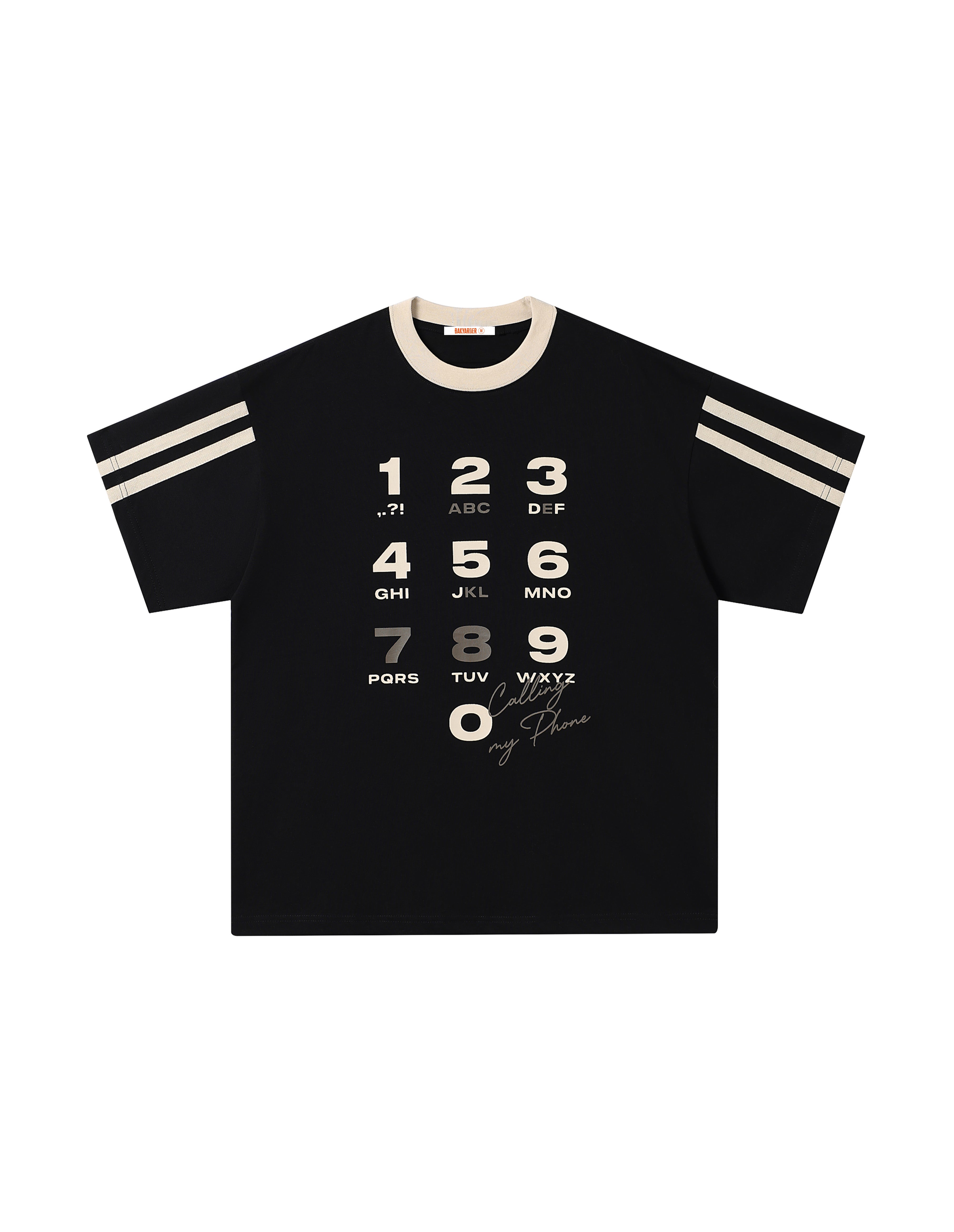 BAKYARDER Vintage Number Print T-Shirt