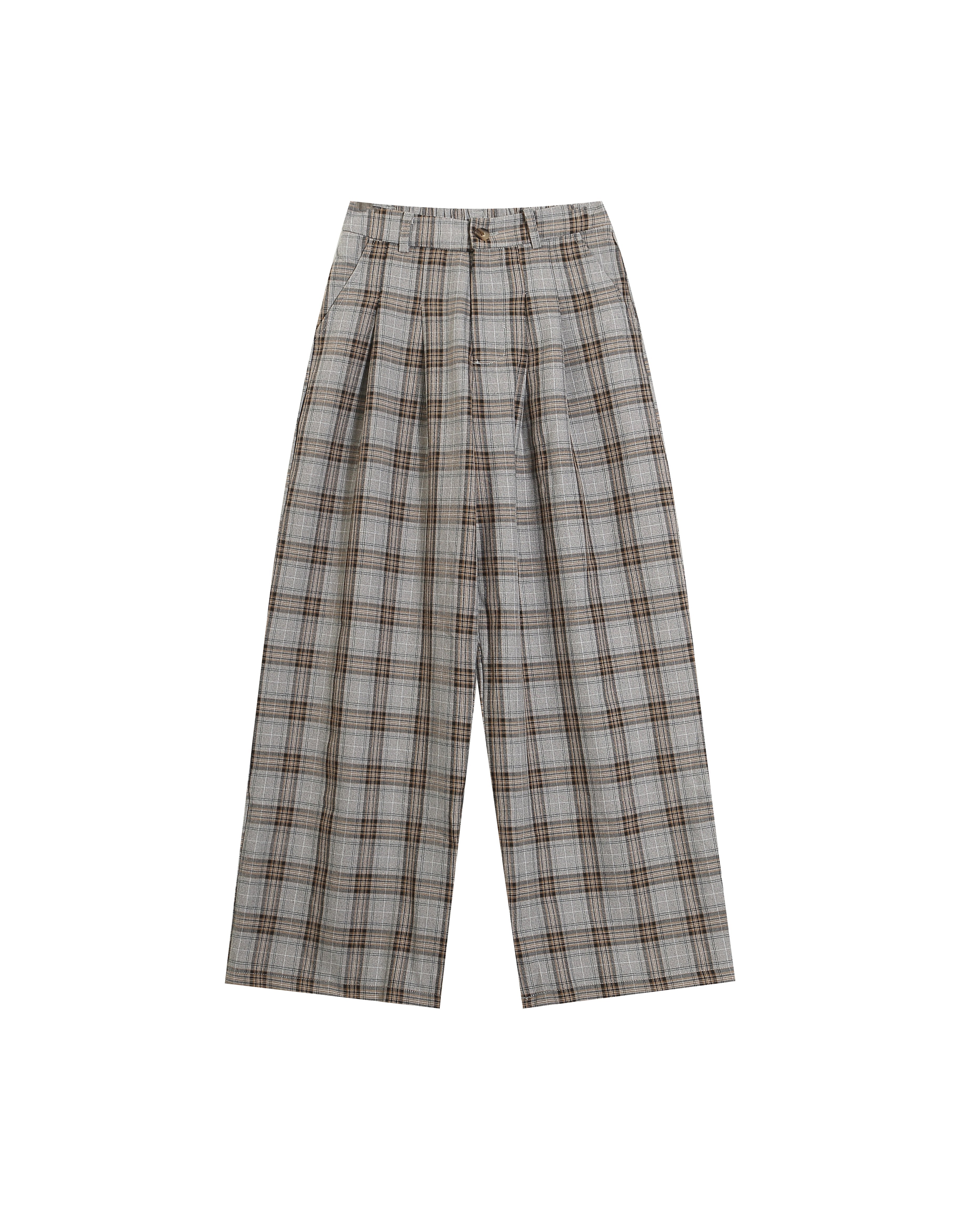 BAKYARDER Vintage Plaid Versatile Casual Pants