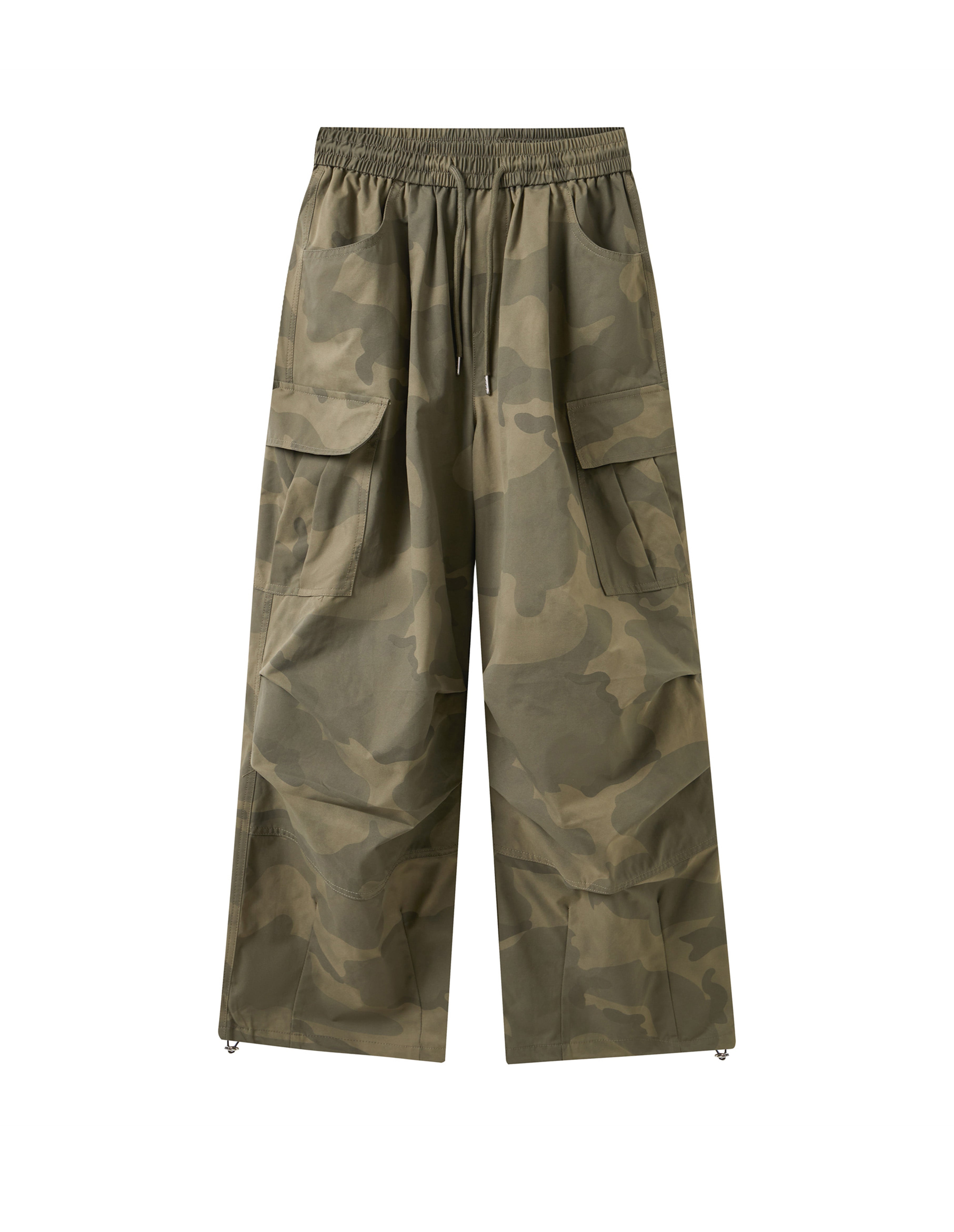 BAKYARDER Vintage Pleated Camouflage Cargo Pants
