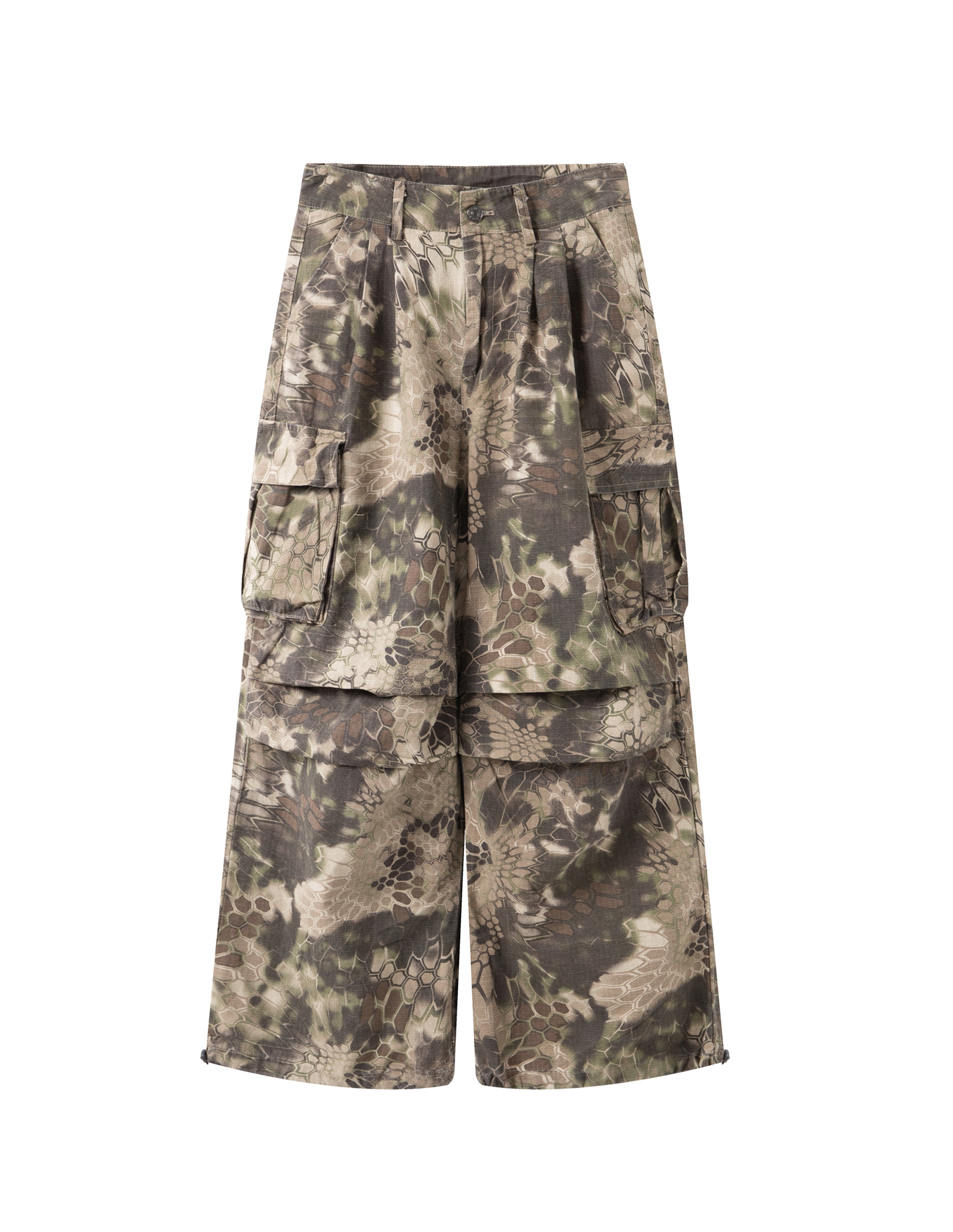 BAKYARDER Vintage Snake Print Cargo Camouflage Pants