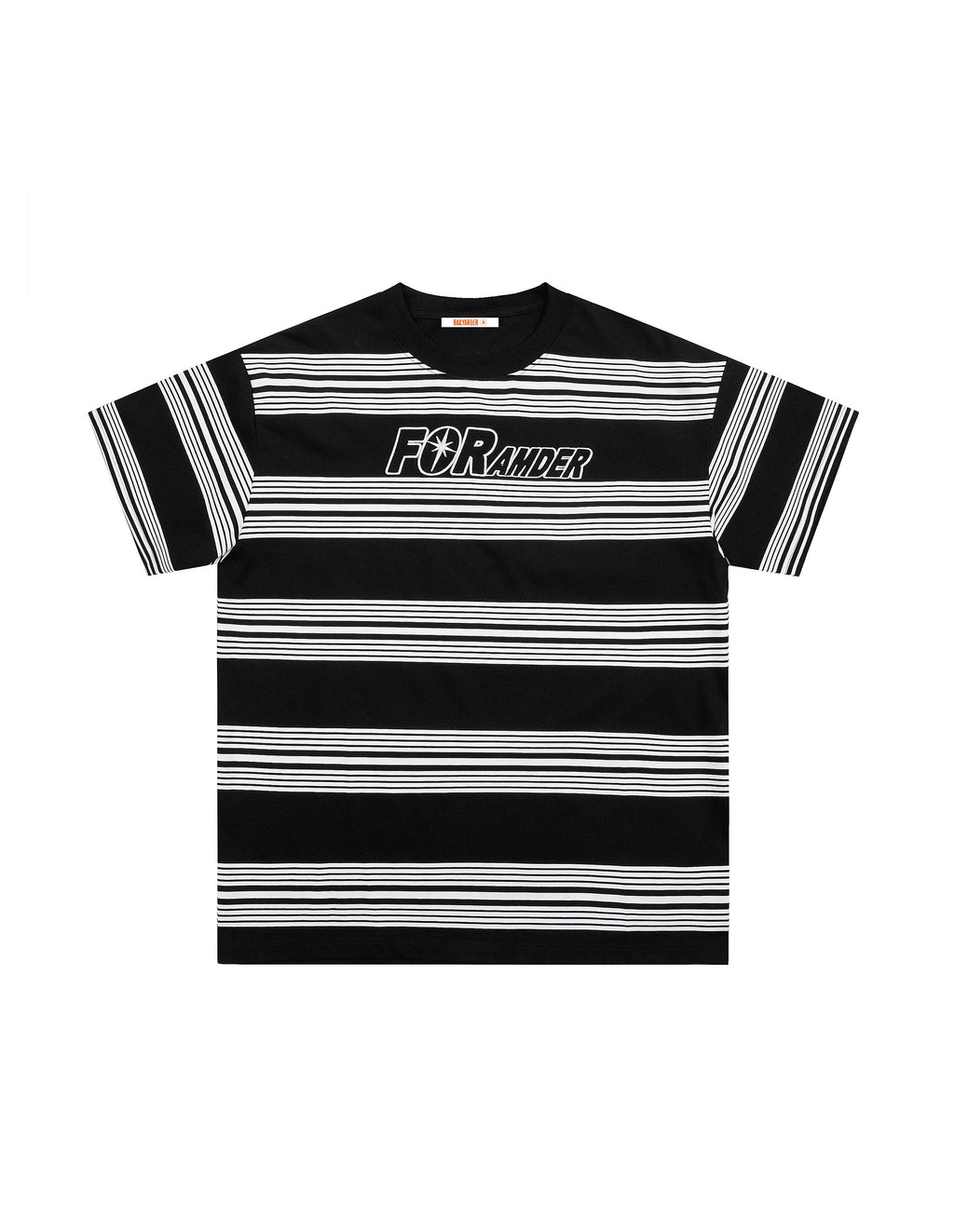 BAKYARDER Vintage Striped Letter T-Shirt