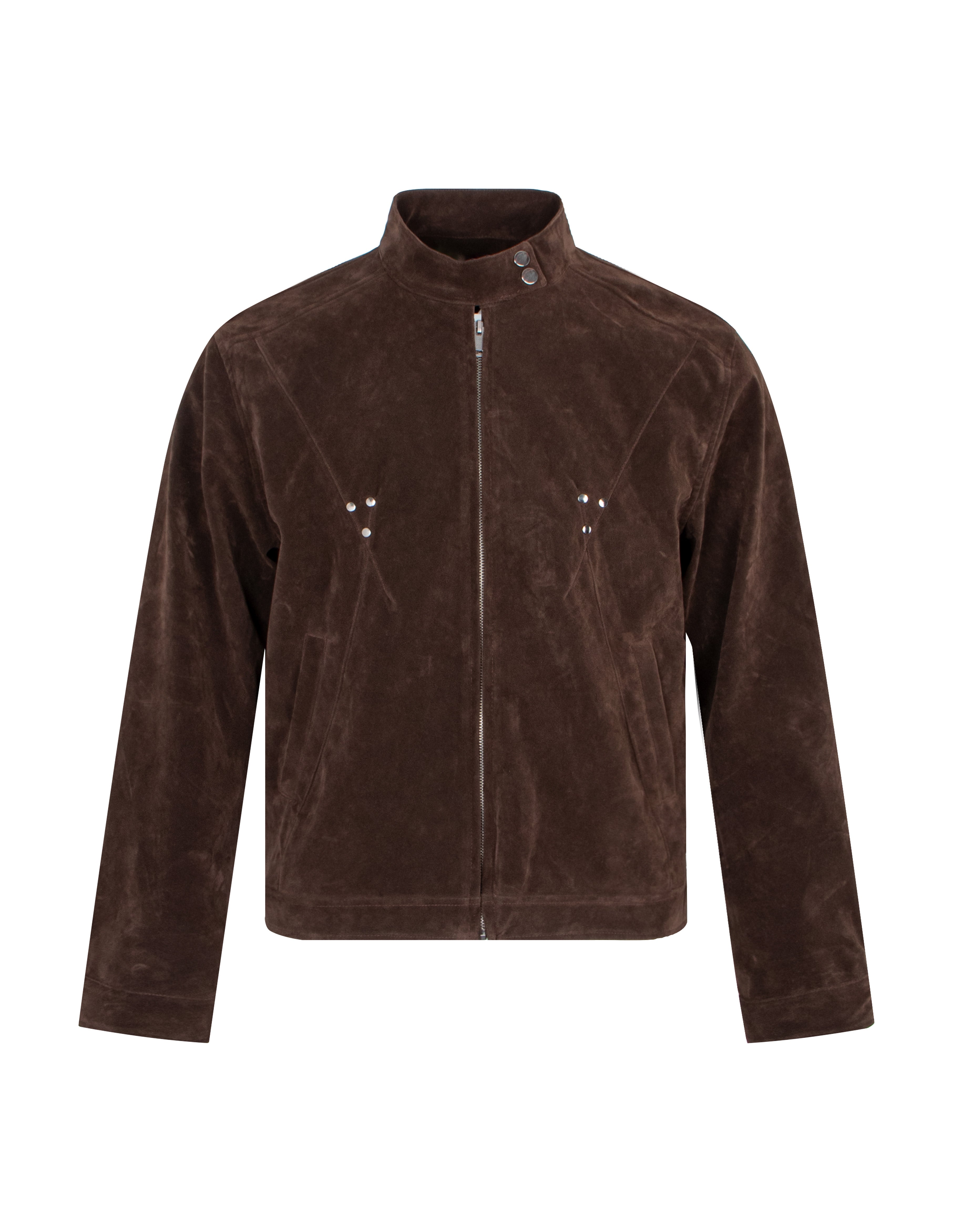 BAKYARDER Vintage Suede Stand Collar Jacket