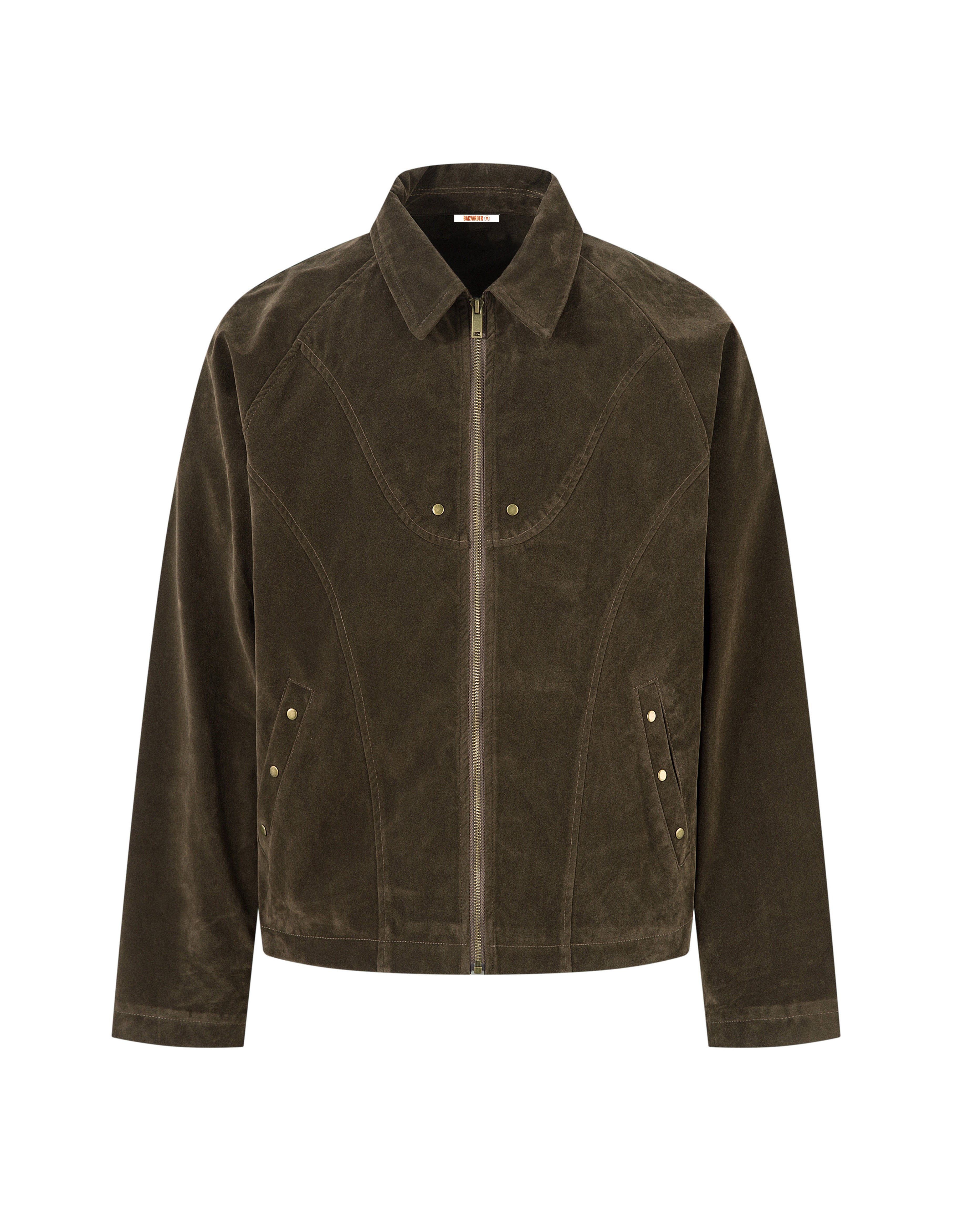 BAKYARDER Vintage Suede Studded Cropped Jacket