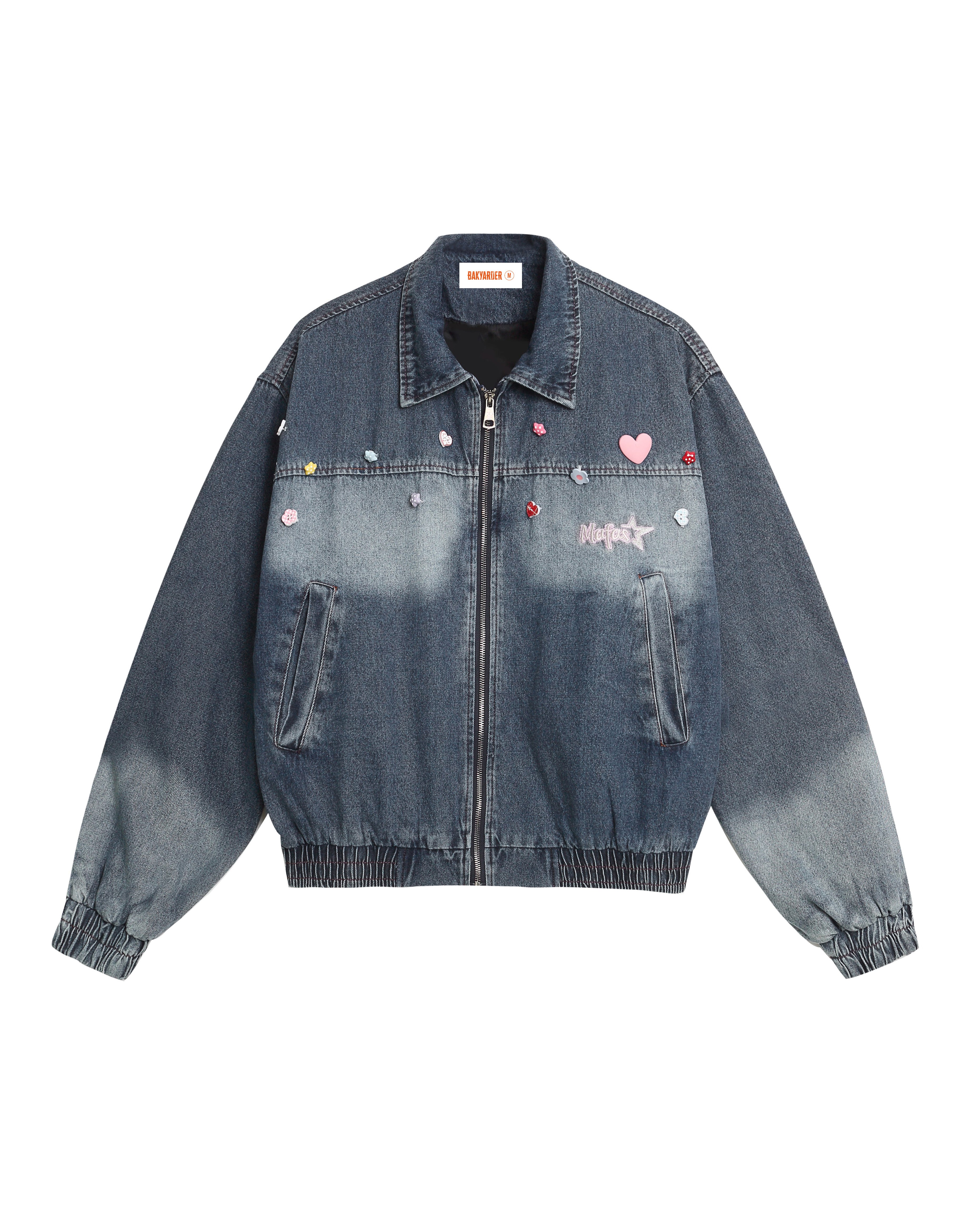 BAKYARDER Vintage Washed Denim Jacket