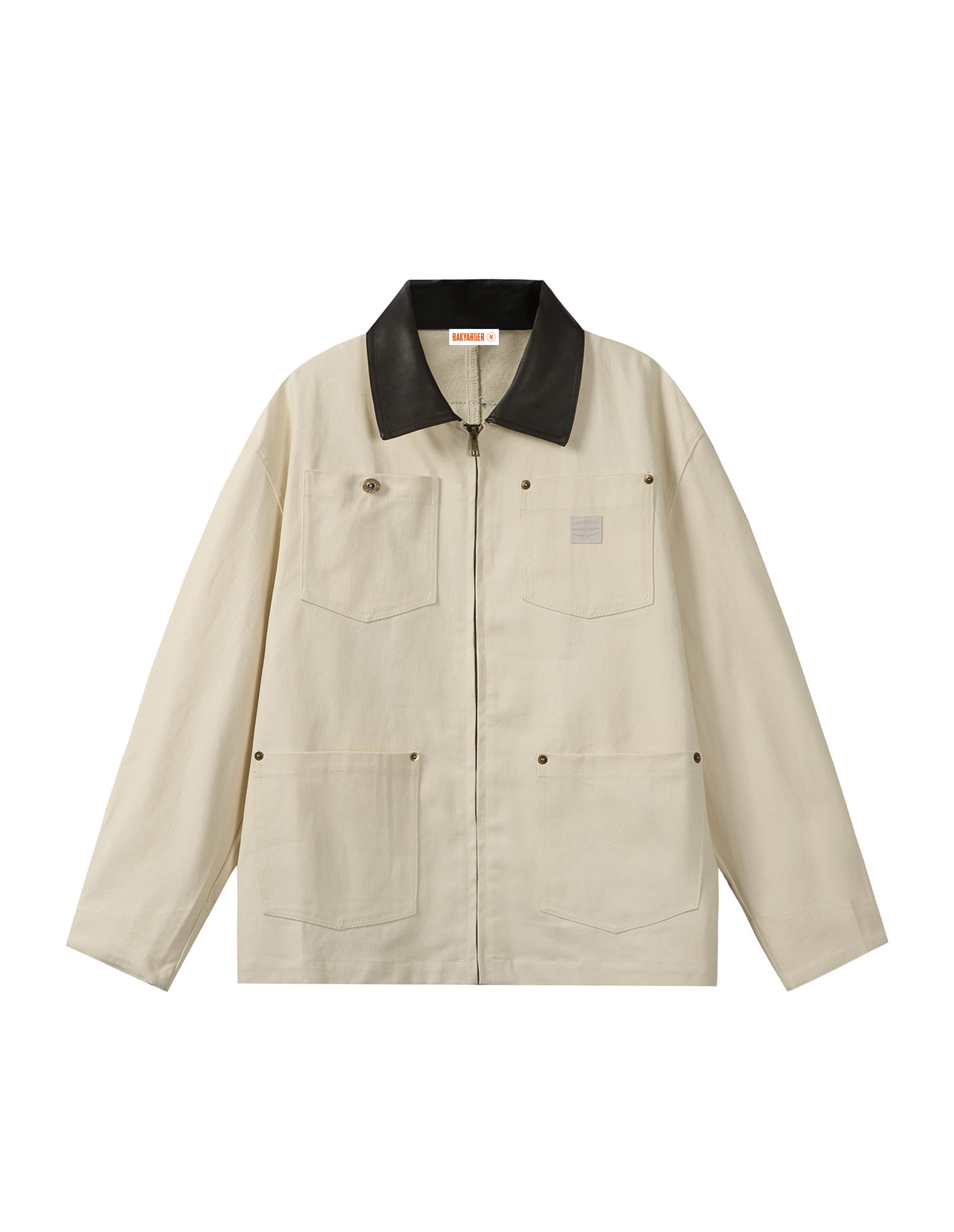 BAKYARDER Vintage Workwear Lapel Multi-Pocket Jacket