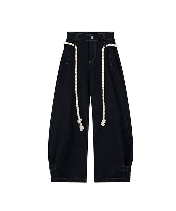 BAKYARDER Vintage Woven Barrel Casual Pants
