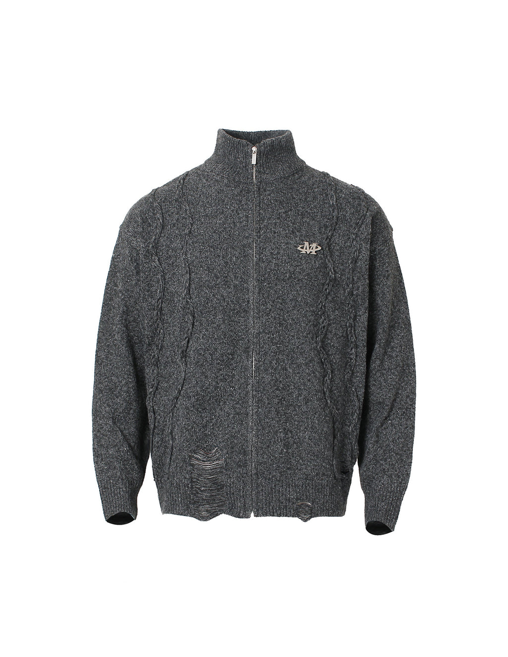 BAKYARDER Vintage Zip-Up Cardigan Sweater