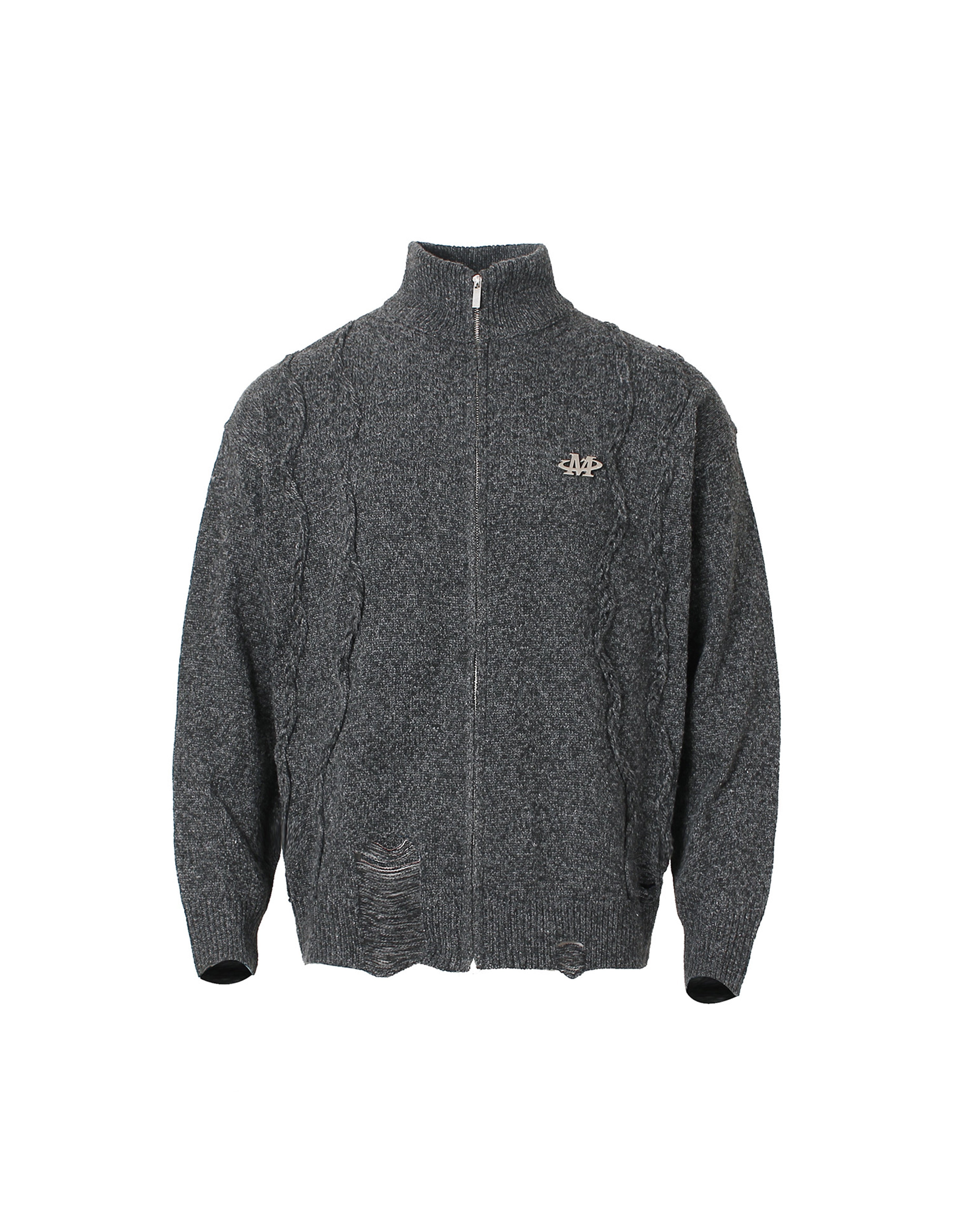 BAKYARDER Vintage Zip-Up Cardigan Sweater