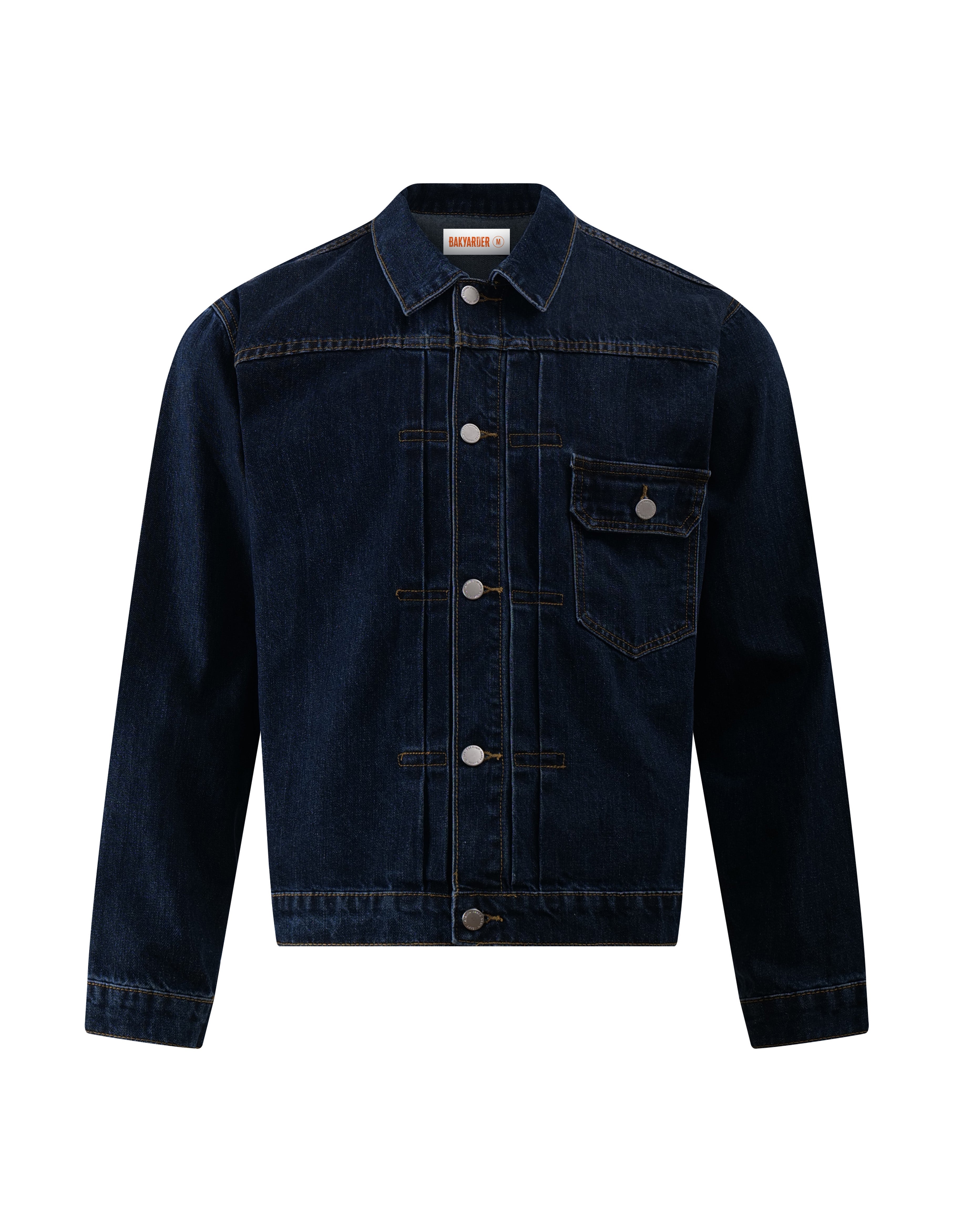 BAKYARDER Washed Blue Denim Utility Jacket