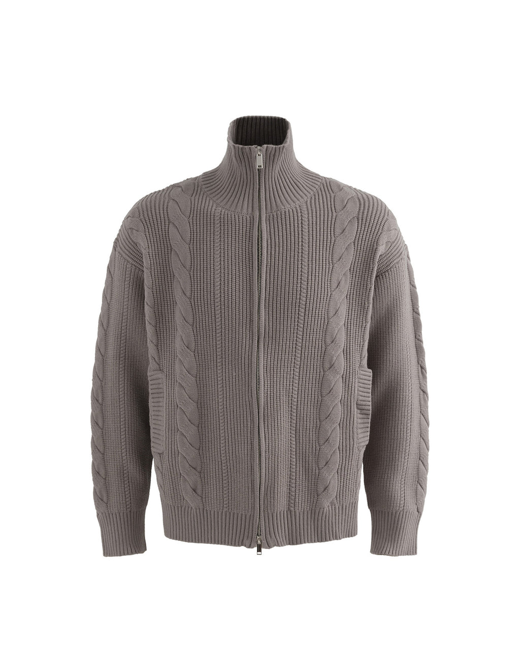 BAKYARDER Wheat Ear & Delicate Floral Zip-Up Cardigan