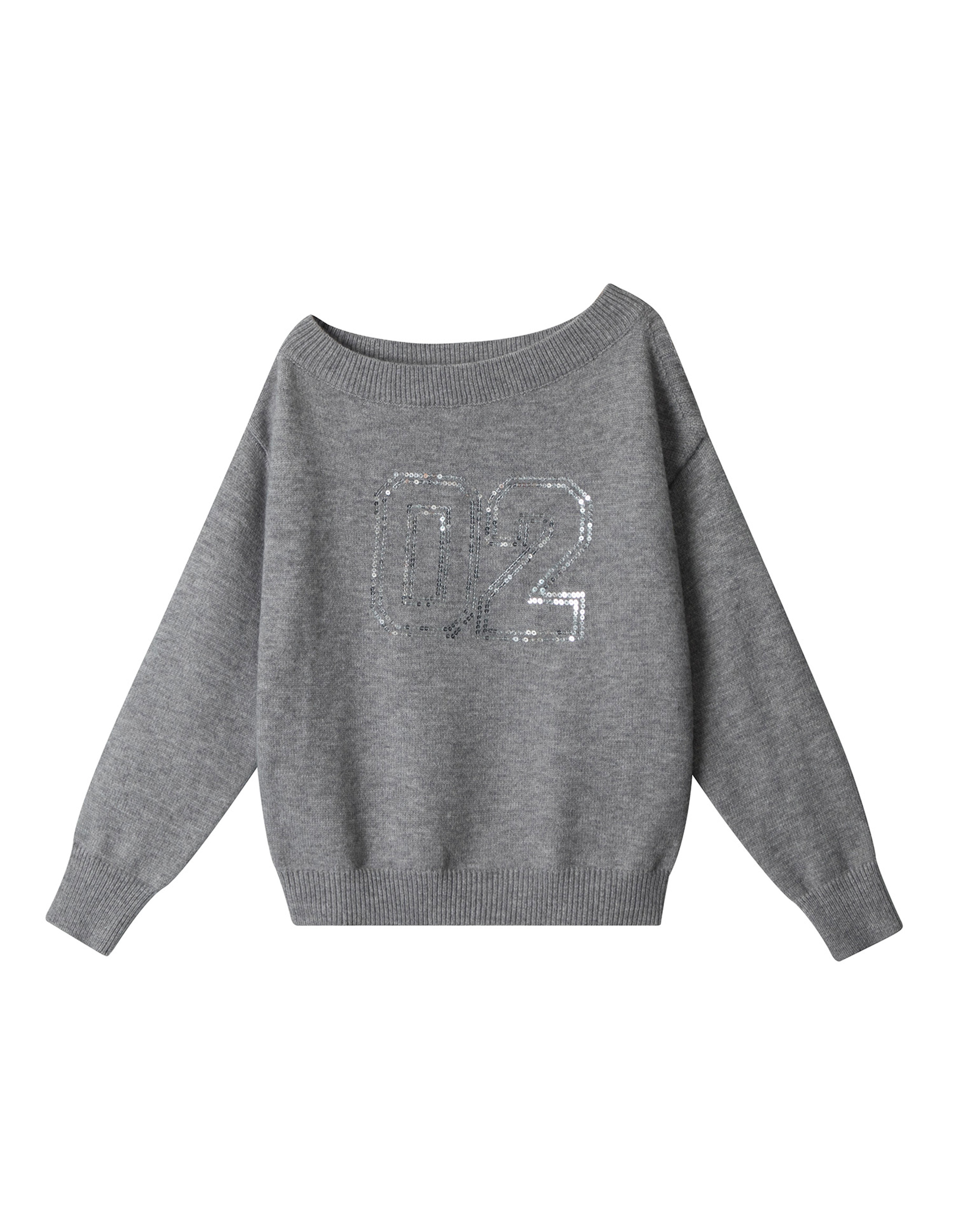 BAKYARDER Women's Vintage Asymmetric Off-Shoulder Pullover Sweater