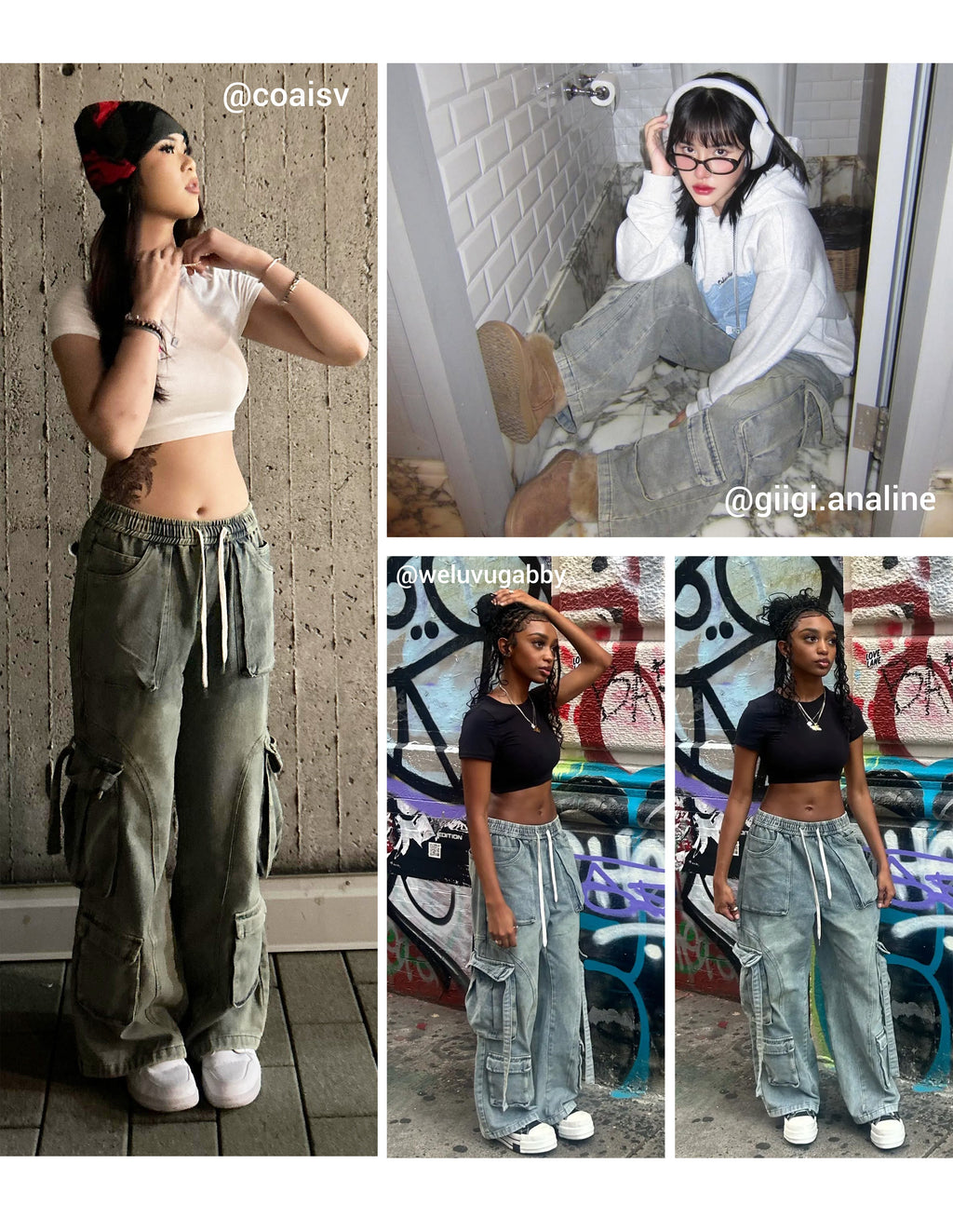 BAKYARDER High Street Distressed and Washed Workwear Denim Pants