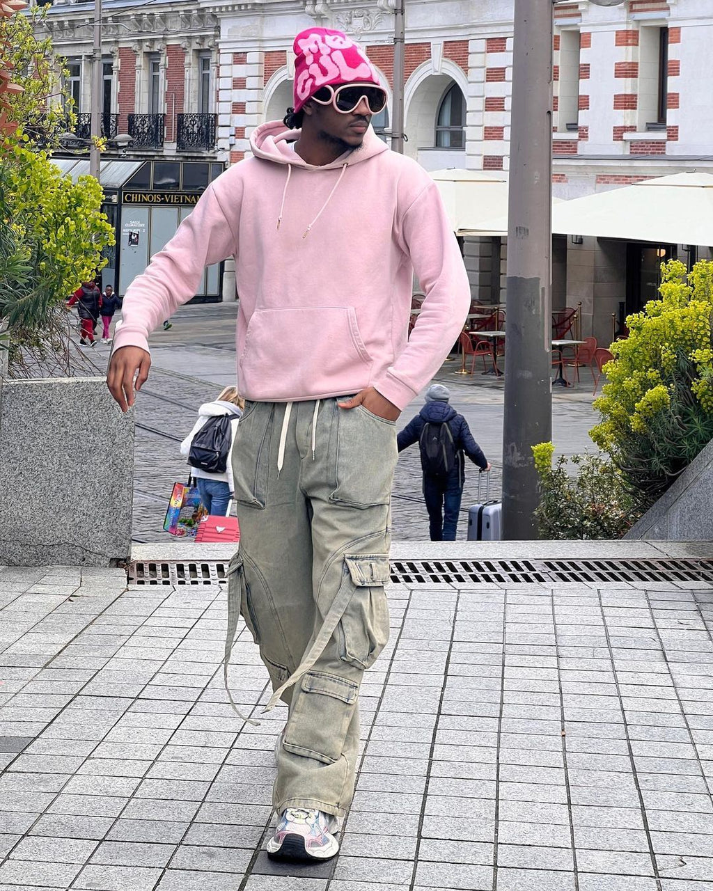 BAKYARDER High Street Distressed and Washed Workwear Denim Pants