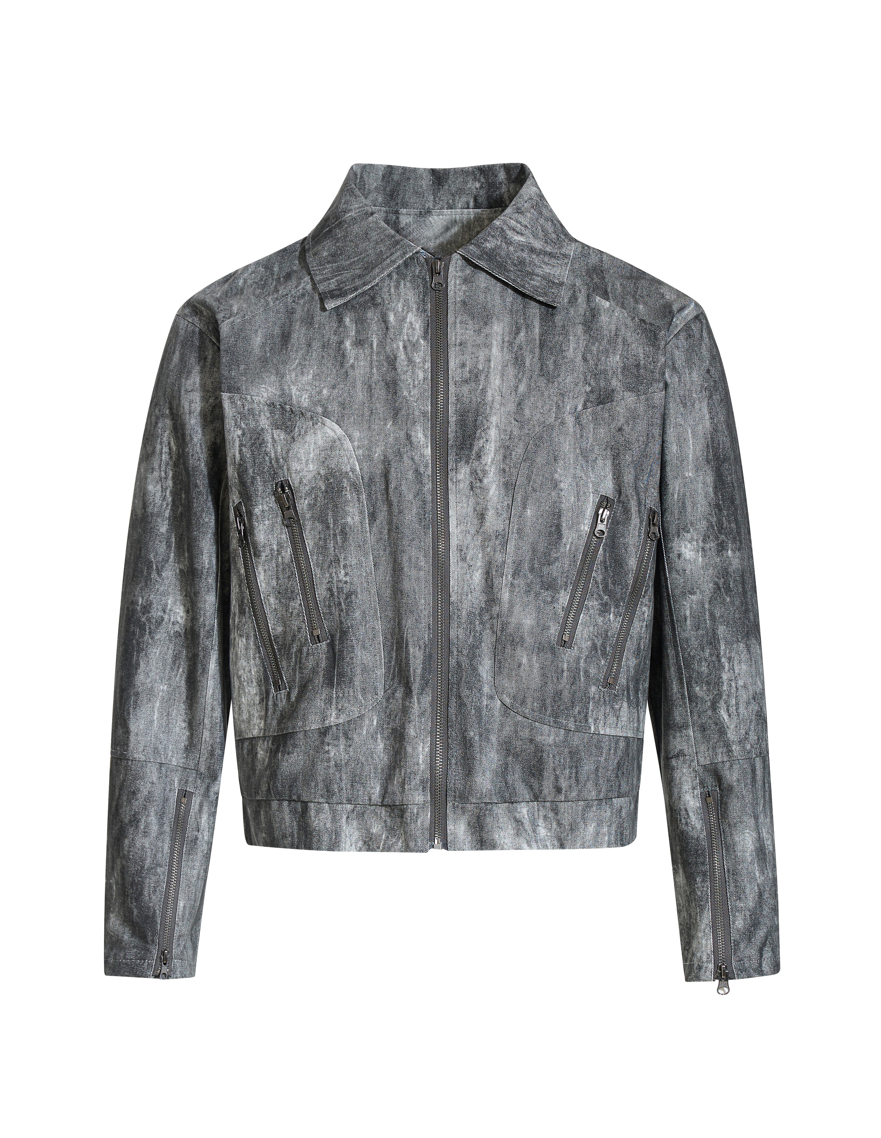 BAKYARDER Vintage Tie-Dye Lapel Jacket